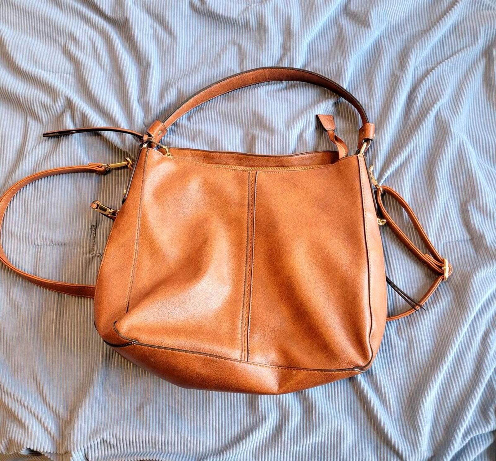 Other Brown Faux Leather Shoulder Bag with Multiple Compartments Size ONE SIZE - 1 Thumbnail