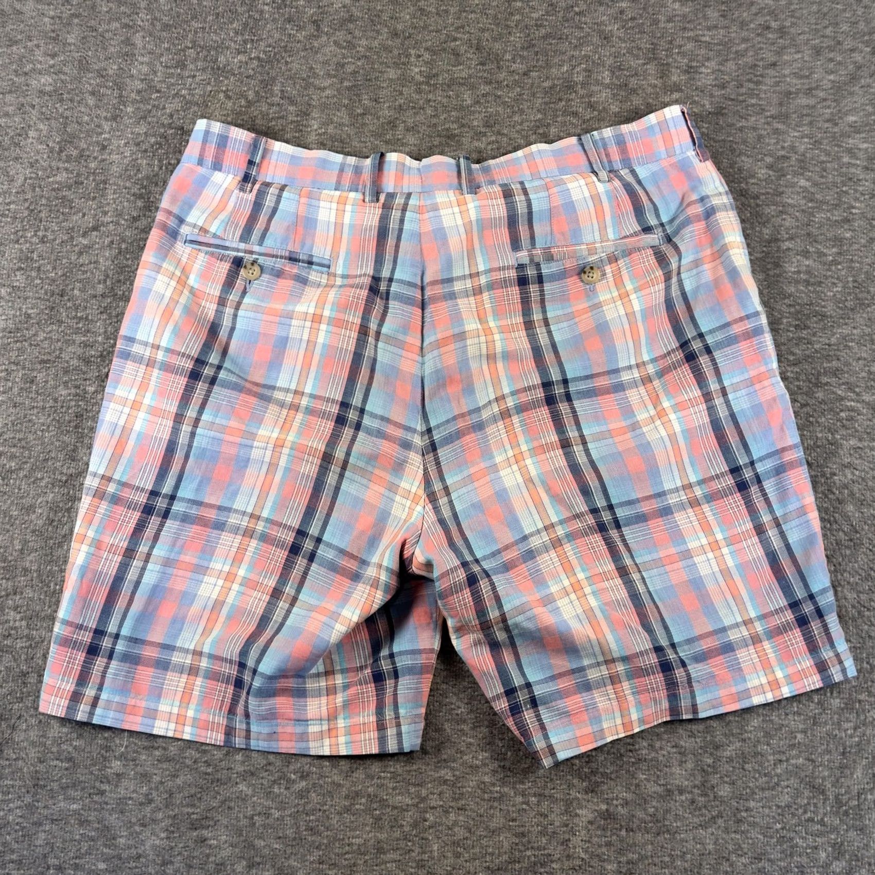 Peter Millar Peter Millar Mens Chino Shorts 36 Pastel Plaid Linen Cotton 9 Inch Seaside Size US 36 / EU 52 - 6 Thumbnail