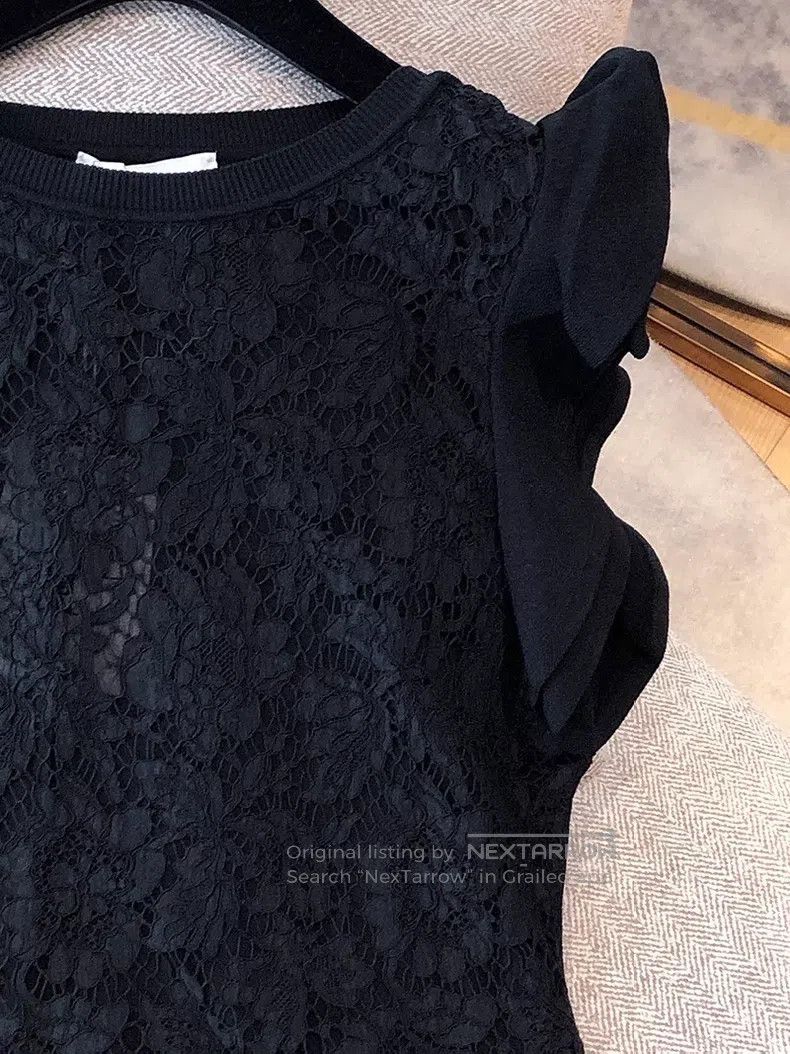 Valentino Valentino Lace + knitted panels Vest dress Size S / US 4 / IT 40 - 3 Thumbnail