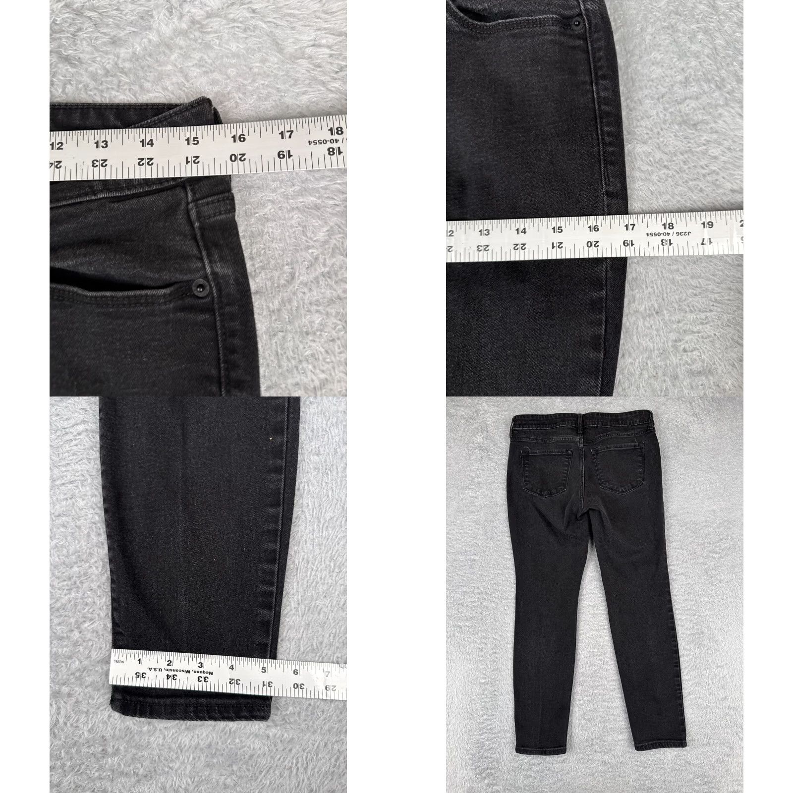 Old Navy VINTAGE Old Navy Pants Womens 8 Black Denim Jeans Rockstar Super Skinny Mid Rise 31x26 Size 30" / US 8 / IT 44 - 9 Thumbnail