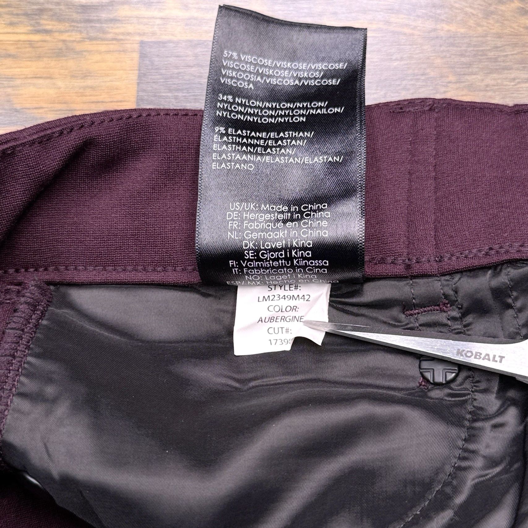 Vintage Liverpool Los Angeles Burgundy Midi Rise Stretch Legging Pants Womens 2 / 26 Skinny Jegging City Size 26" / US 2 / IT 38 - 6 Thumbnail