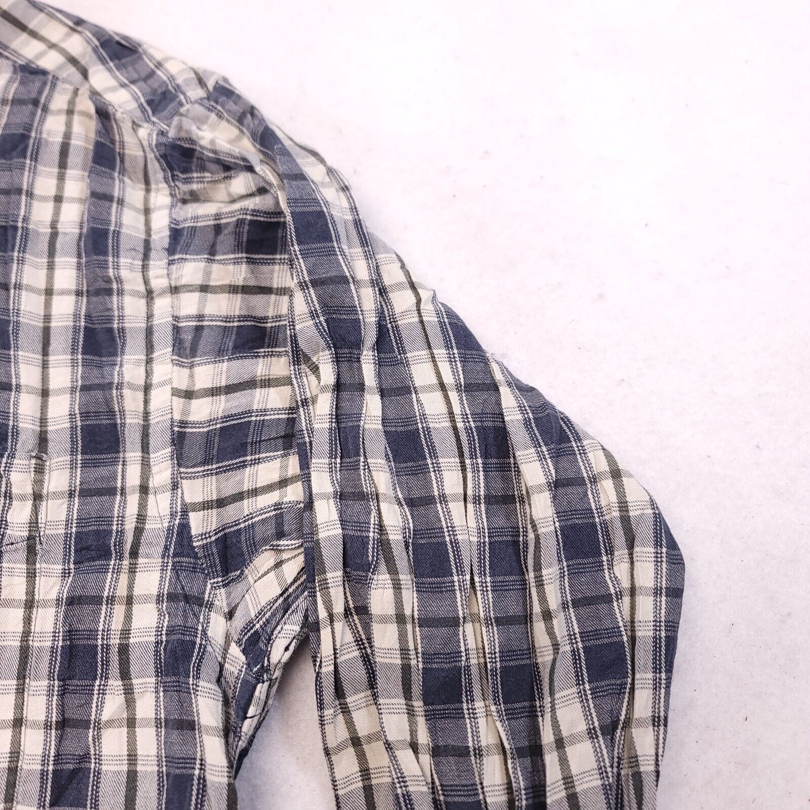 Haggar Haggar Tartan Flannel Shirt Mens Size Large L Blue White Size US L / EU 52-54 / 3 - 4 Thumbnail