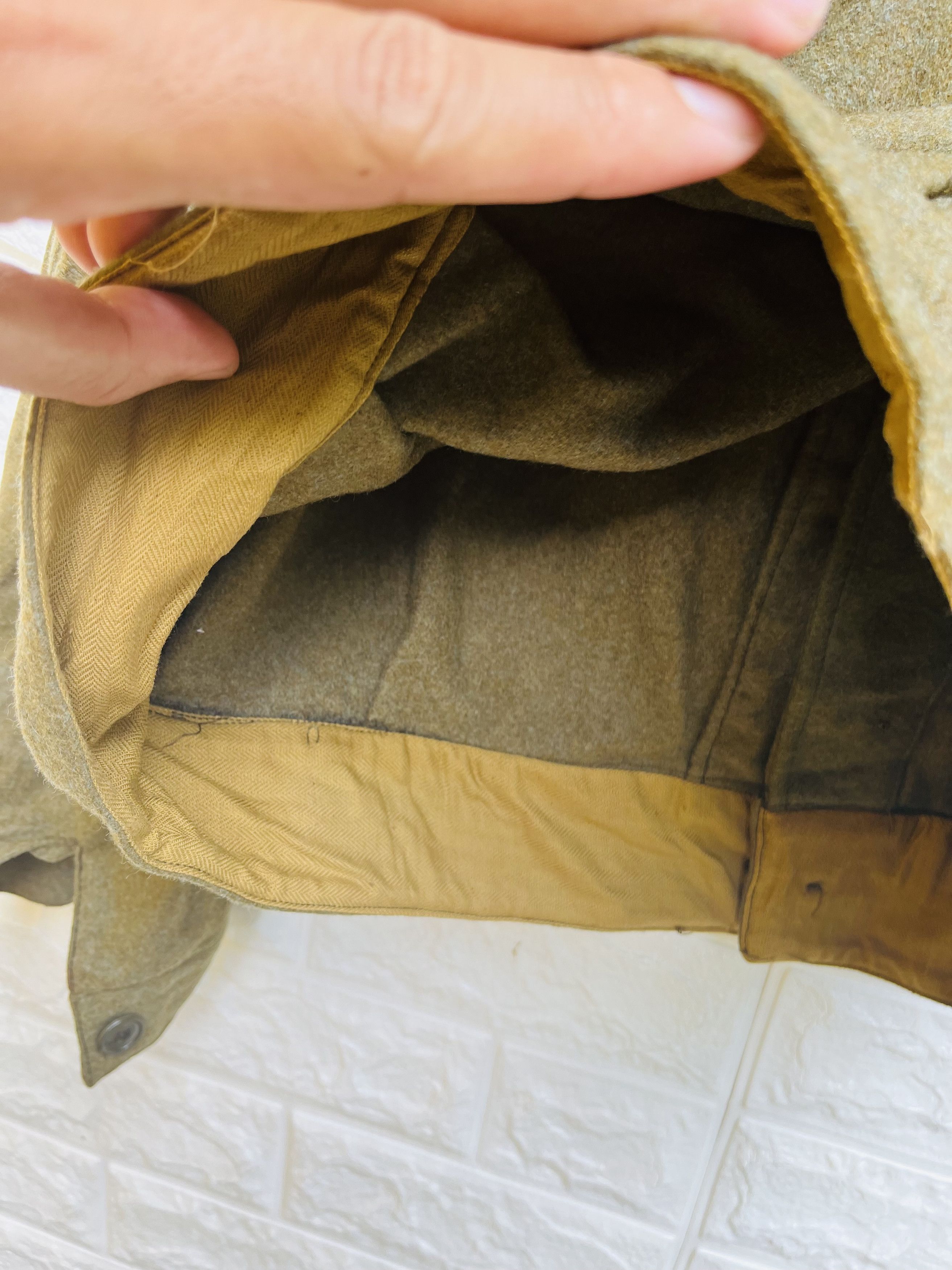 Vintage Vintage 40s Military Army Wool Jacket Designer Fashion Style Size US M / EU 48-50 / 2 - 9 Thumbnail