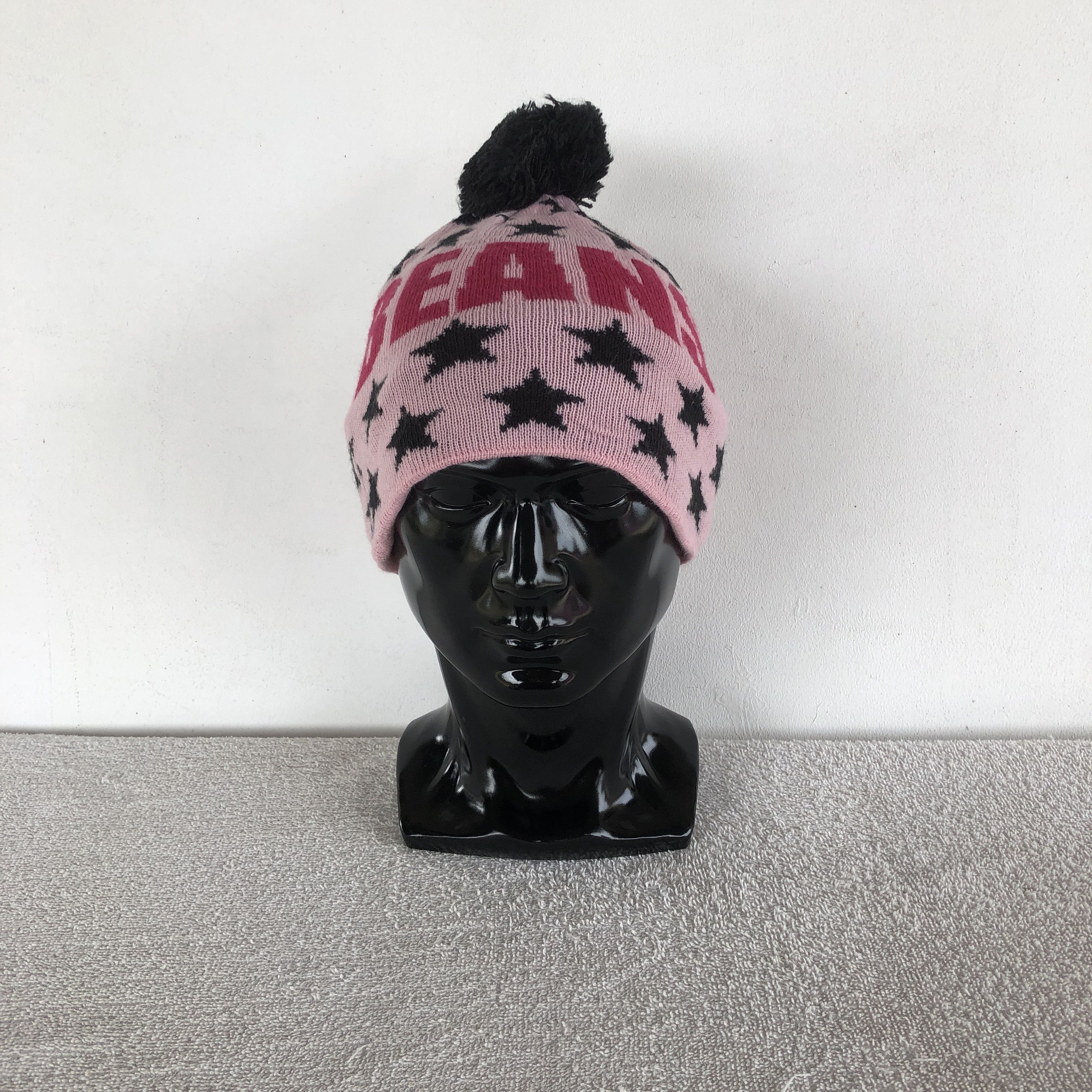 Japanese Brand Vintage 90s Beans Pom Pom Beanie Knit Slouchy Snow Caps Hats Size ONE SIZE - 2 Thumbnail