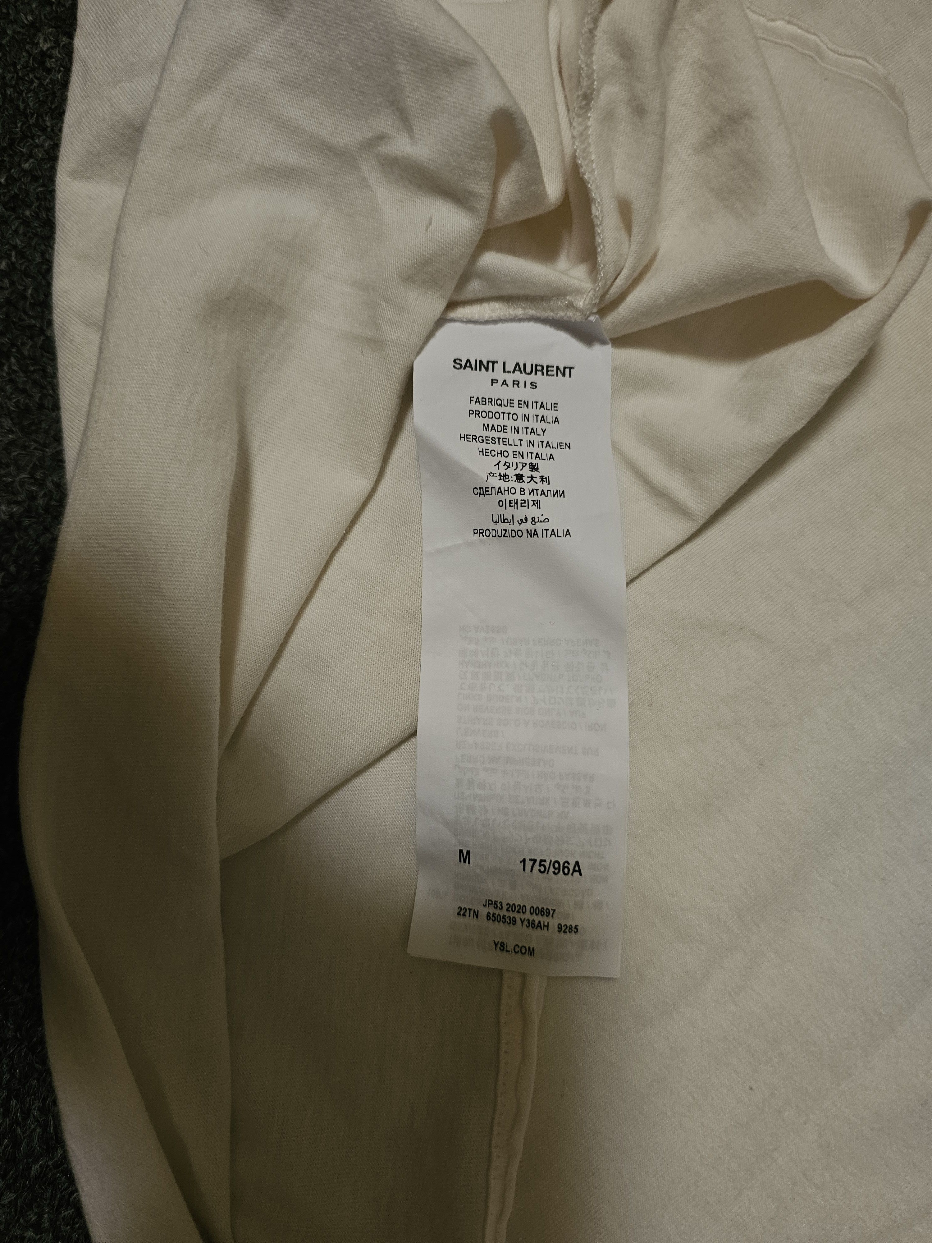 Saint Laurent Paris Saint Laurent Men's Surf T-Shirt Size M Size US M / EU 48-50 / 2 - 5 Thumbnail