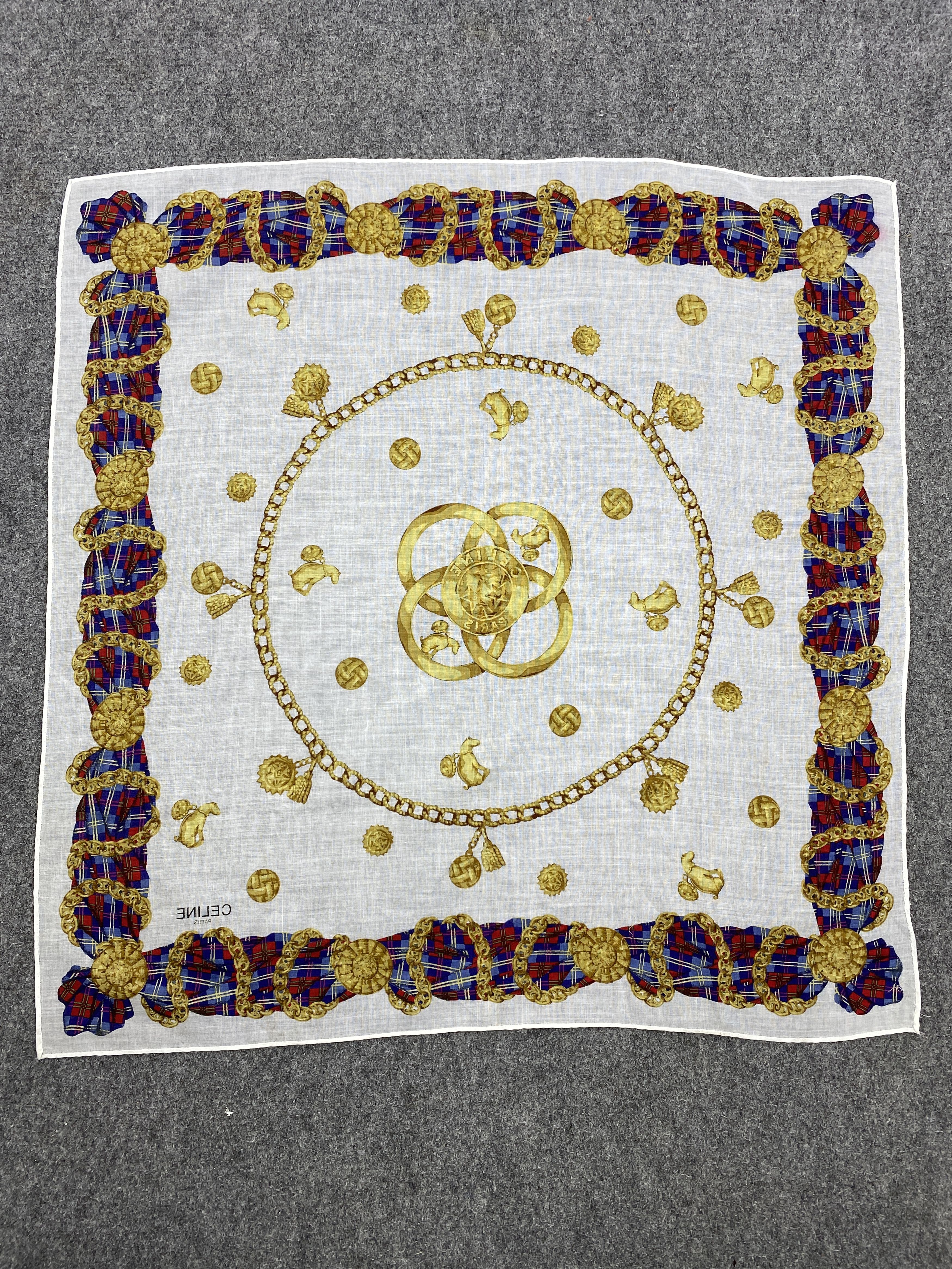 Celine Vintage Celine Handkerchief / Neckerchief / Bandana HKC1027 Size ONE SIZE - 4 Thumbnail