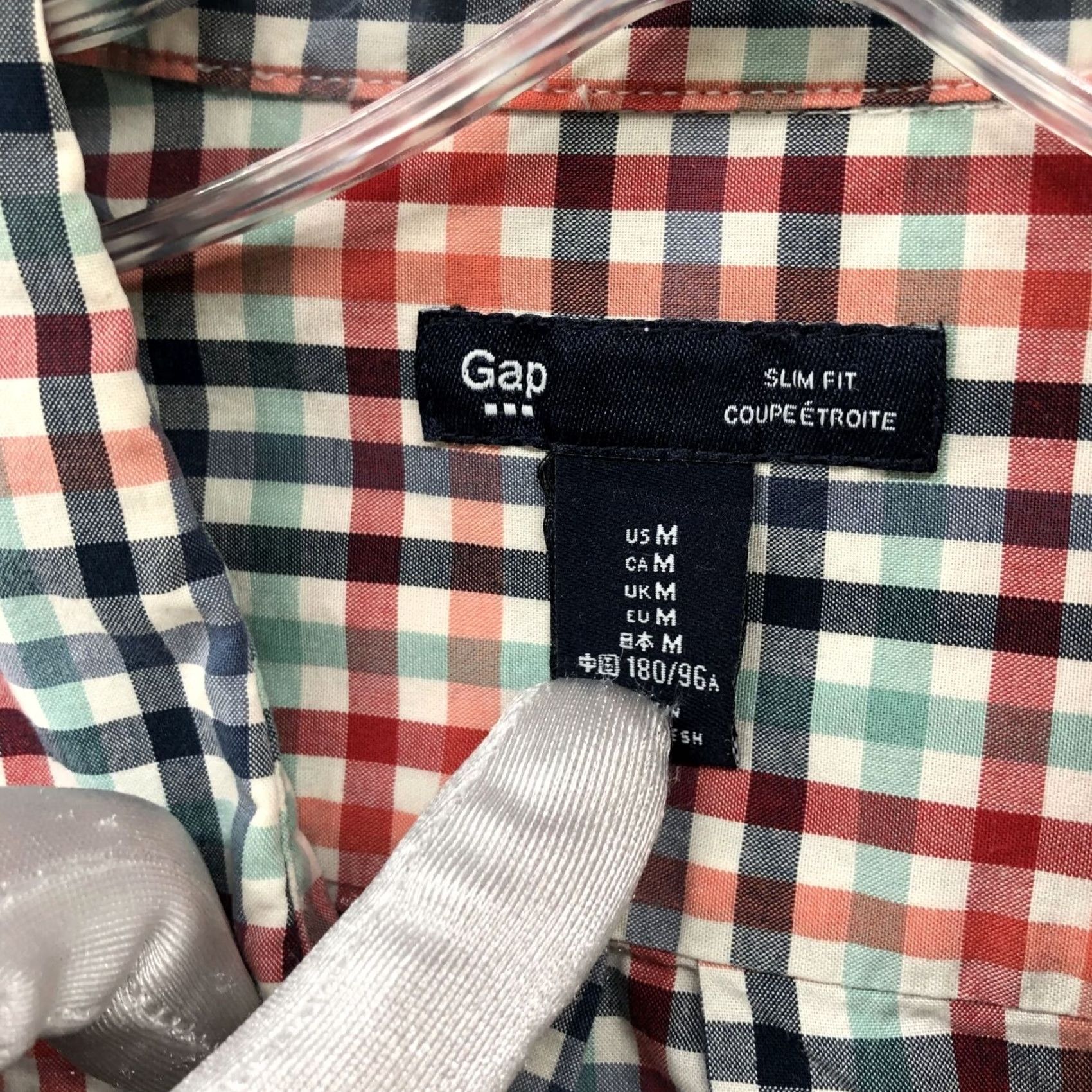 Gap Gap Slim Fit Button Up Shirt Mens M Multicolor Plaid Long Sleeve Flap Pocket Size US M / EU 48-50 / 2 - 6 Thumbnail