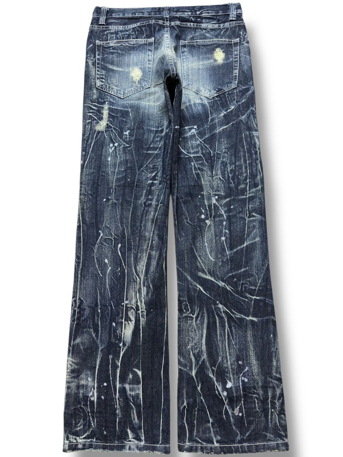 Kapital Vintage Nylaus Clothing Paint Splatter Distressed Denim Size US 31 - 5 Thumbnail
