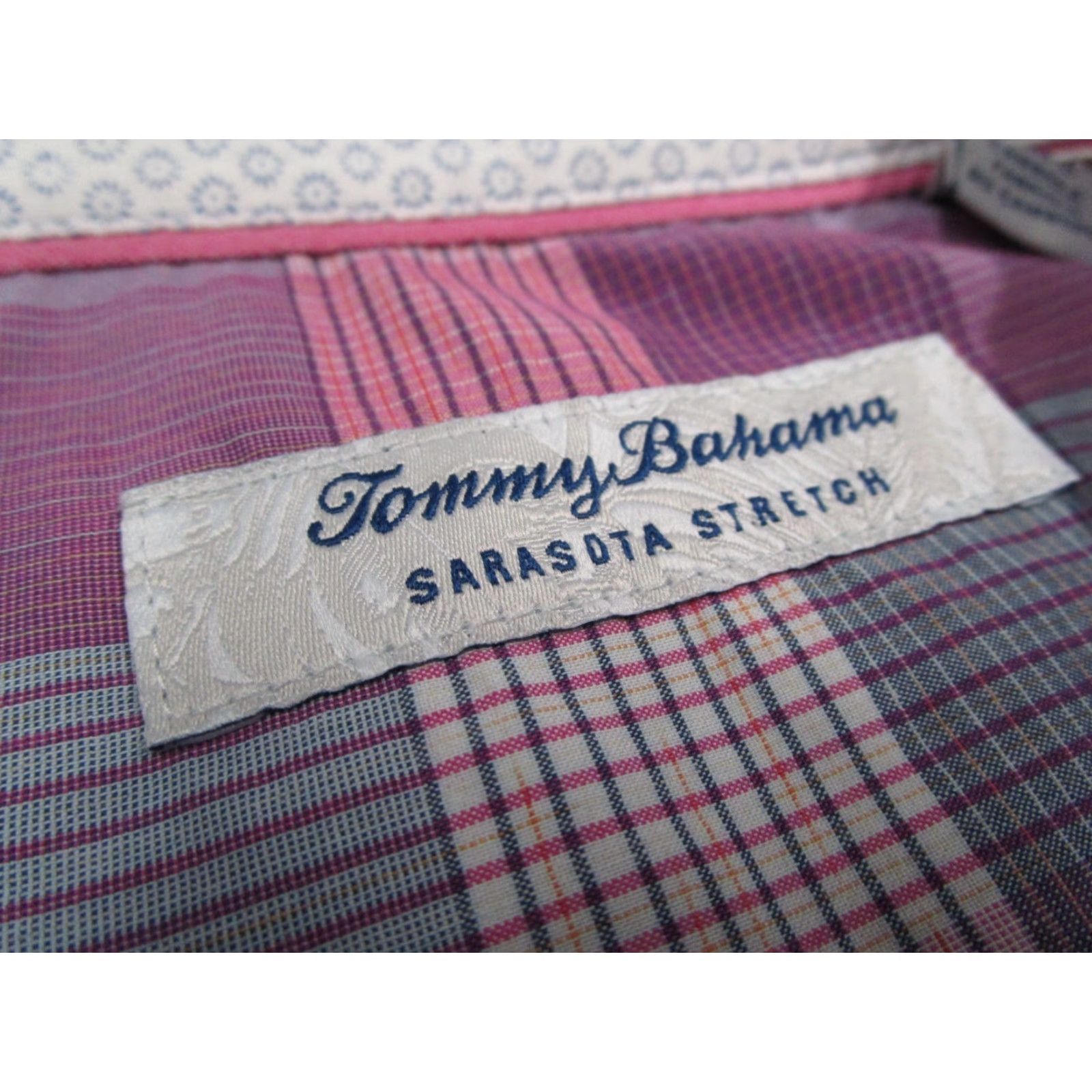 Tommy Bahama Tommy Bahama Shirt Mens Large Pink Sarasota Stretch Button Up Coolmax Flip Cuff Size US L / EU 52-54 / 3 - 3 Thumbnail