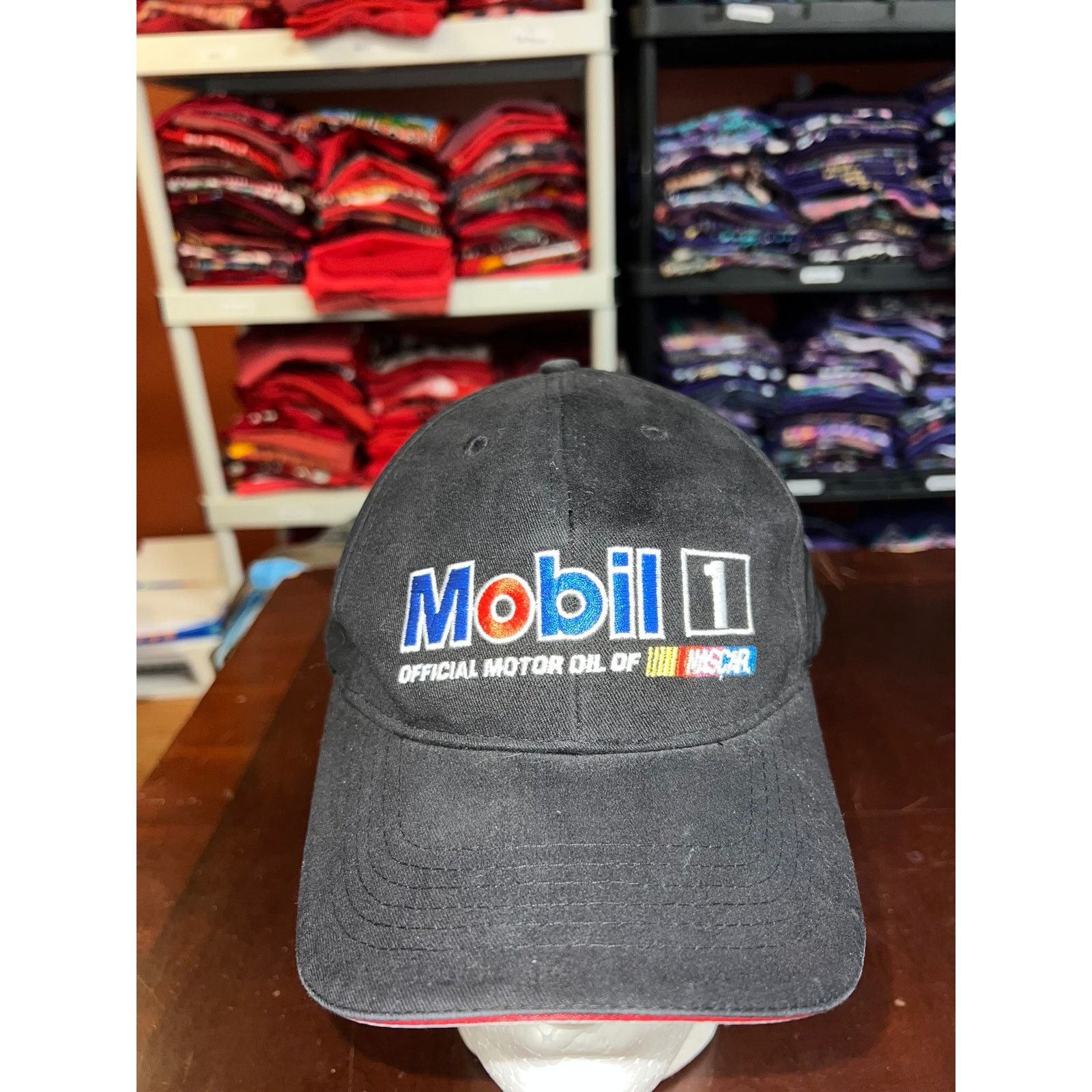 Vintage Vintage Mobil 1 Hat Cap Motor Oil Nascar Black Racing Race Size ONE SIZE - 2 Thumbnail