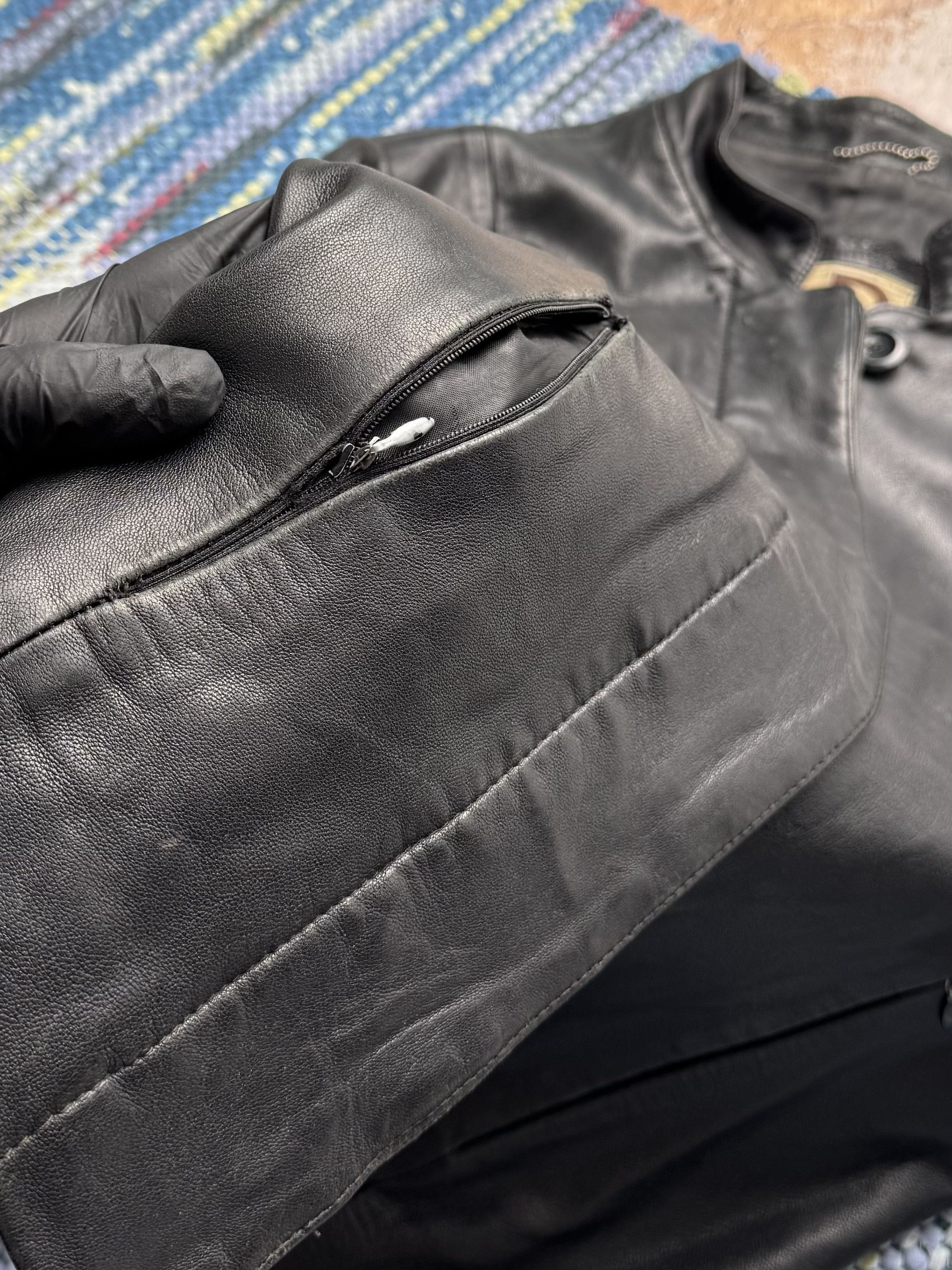 Vintage Vintage Cropped Leather Jacket A8(V1)D15 Size L / US 10 / IT 46 - 5 Thumbnail