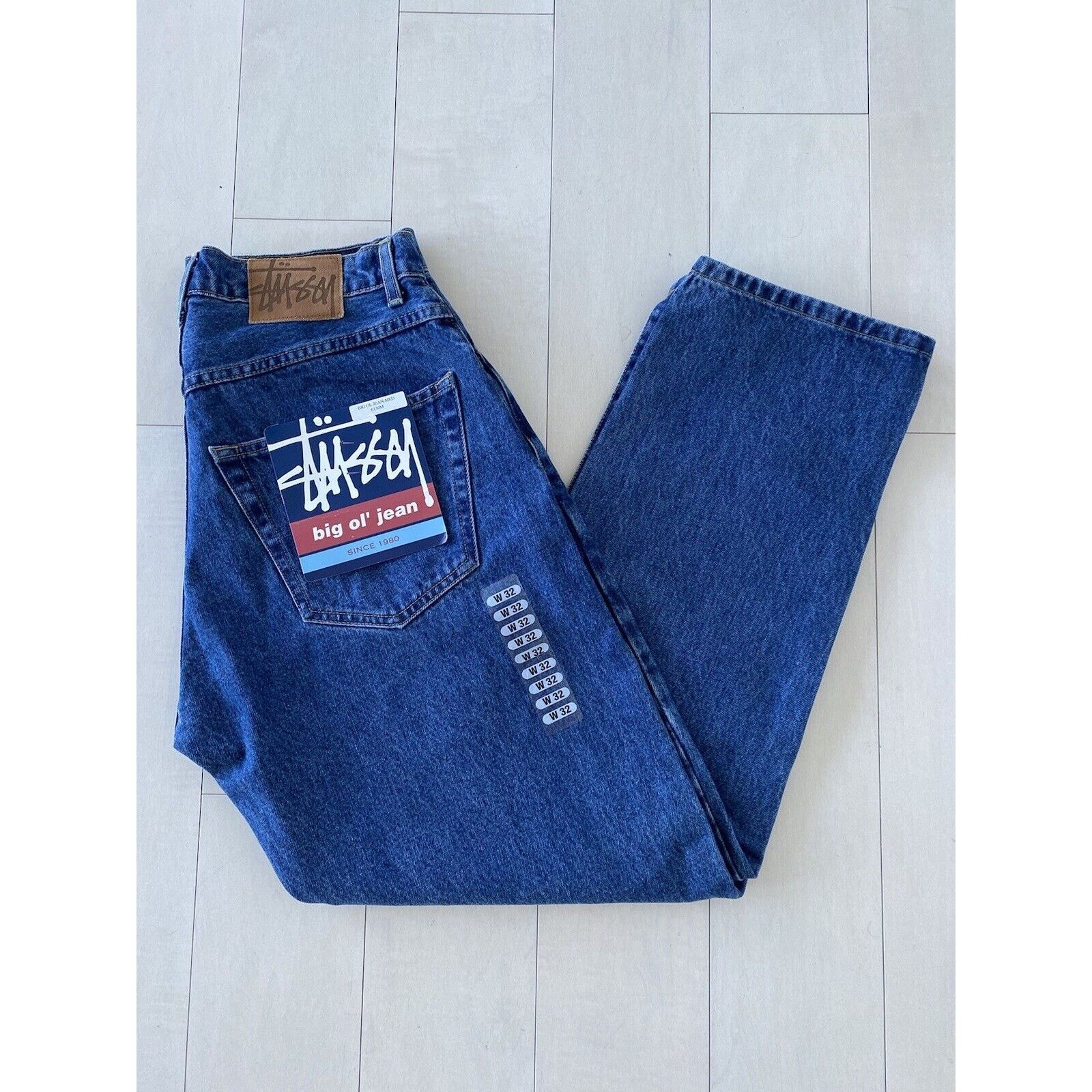 Stussy RARE 90s Vintage Stussy Jeans 32R Made in USA Blue Denim 