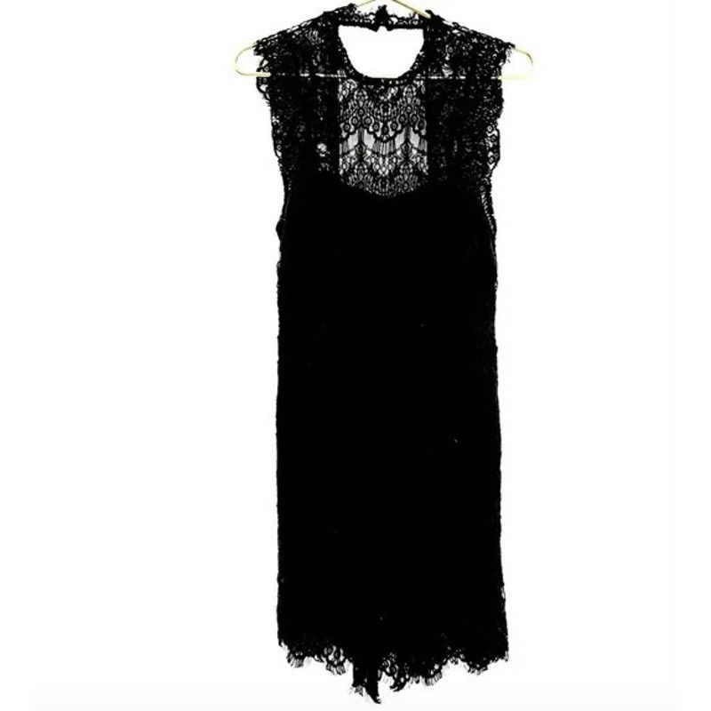 black dress couture Black Crystal Embellished Dress main image 1