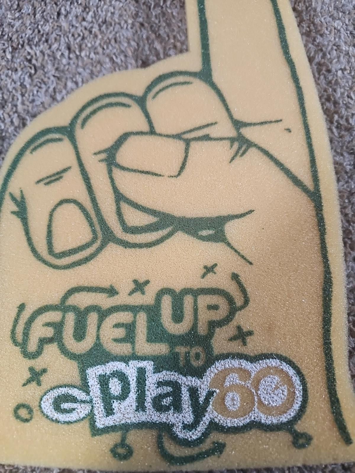 The Unbranded Brand fuel up play 60 Green Bay Packers foam finger Size ONE SIZE - 2 Thumbnail