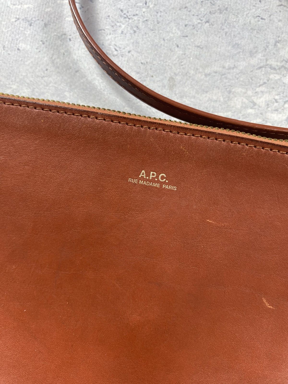 A.P.C. A.P.C. Rue Madame Paris Brown Leather Sarah Bag Size ONE SIZE - 2 Thumbnail