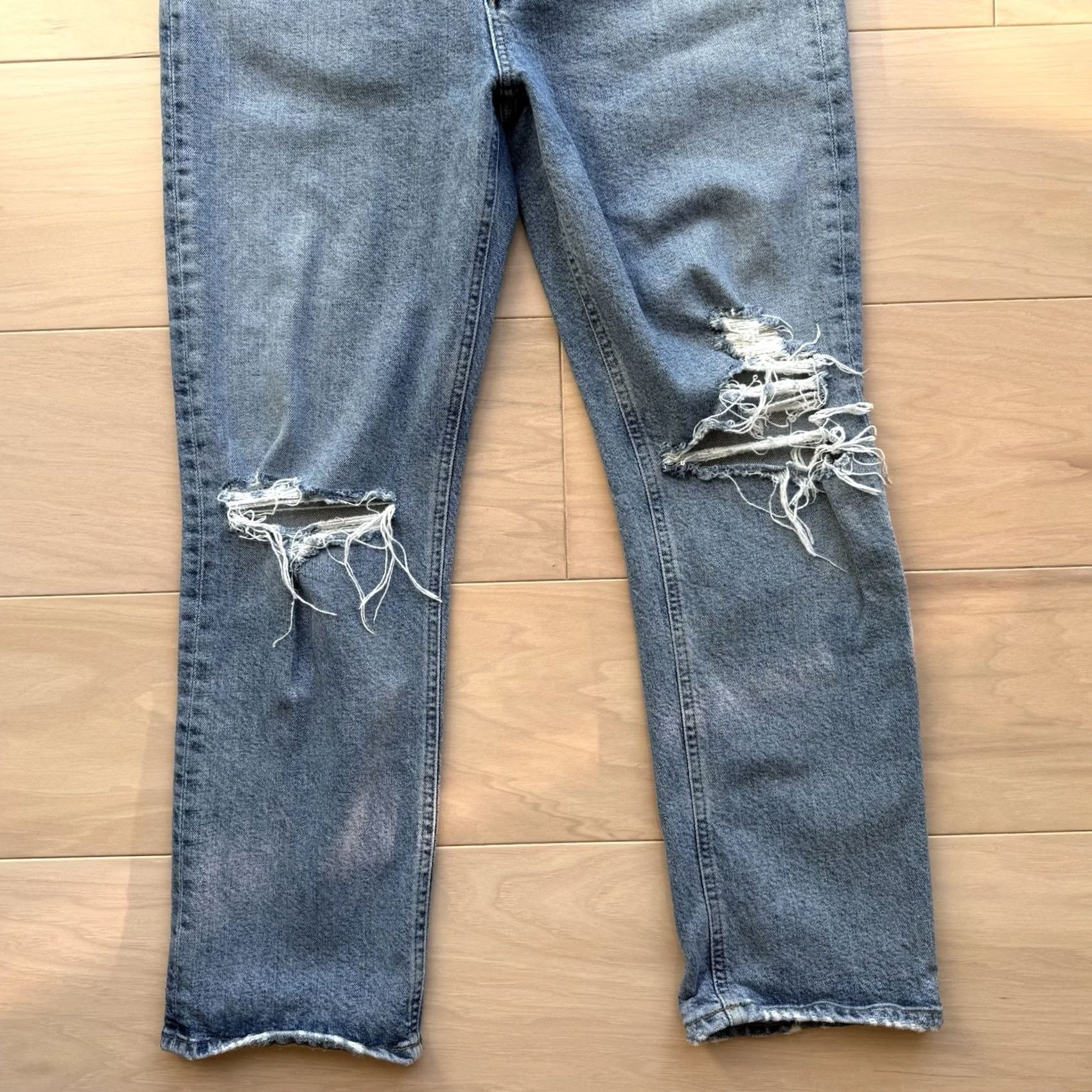 Agolde AGOLDE Riley Crop Jeans Women's 29 Blue High Rise Jeans Crop 5-Pocket Denim Vintage No Size 29" - 4 Thumbnail