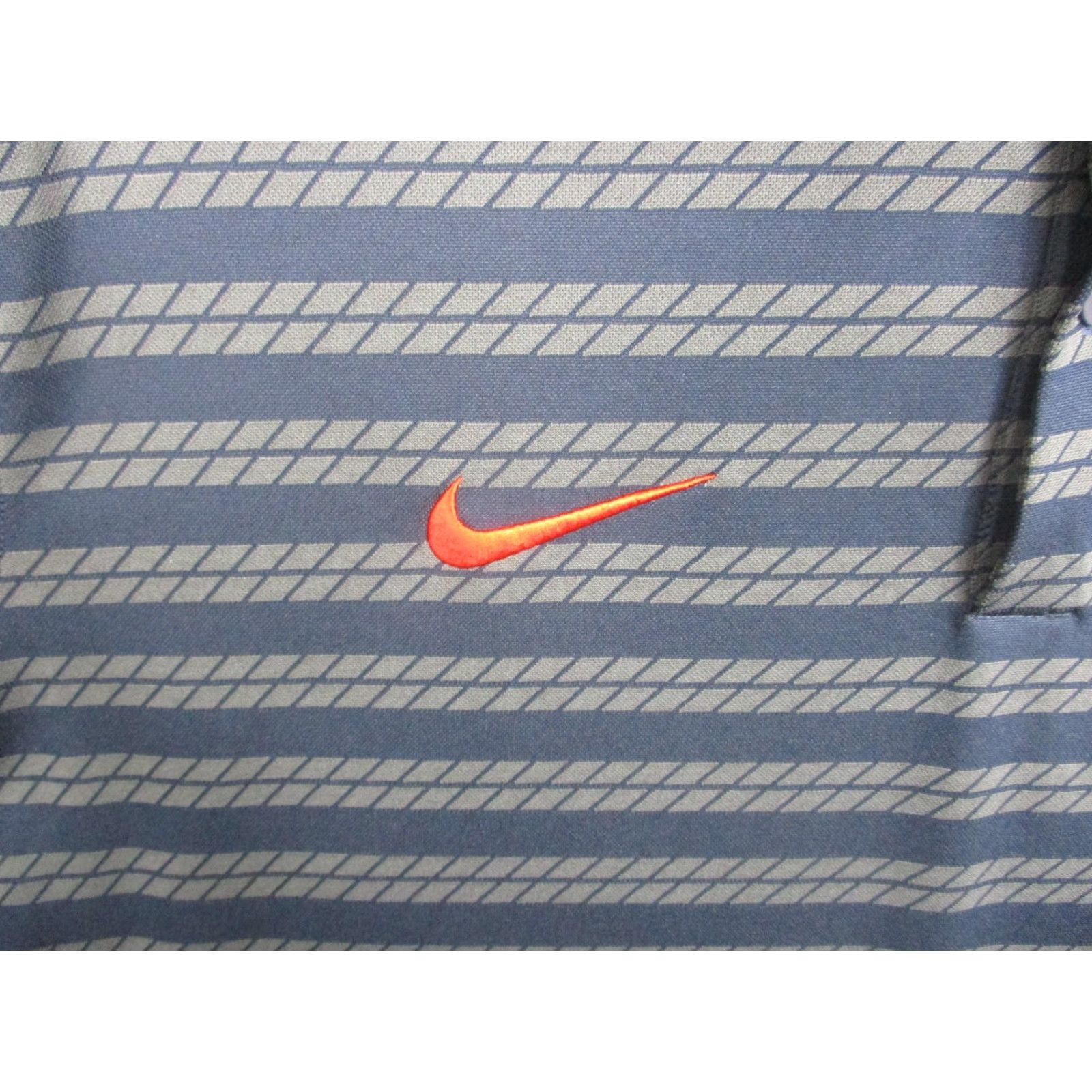 Nike Nike Dri-FIT Victory Polo Shirt Mens XL Navy Gray Stripe SAM Bulldog Golf Size US XL / EU 56 / 4 - 3 Thumbnail
