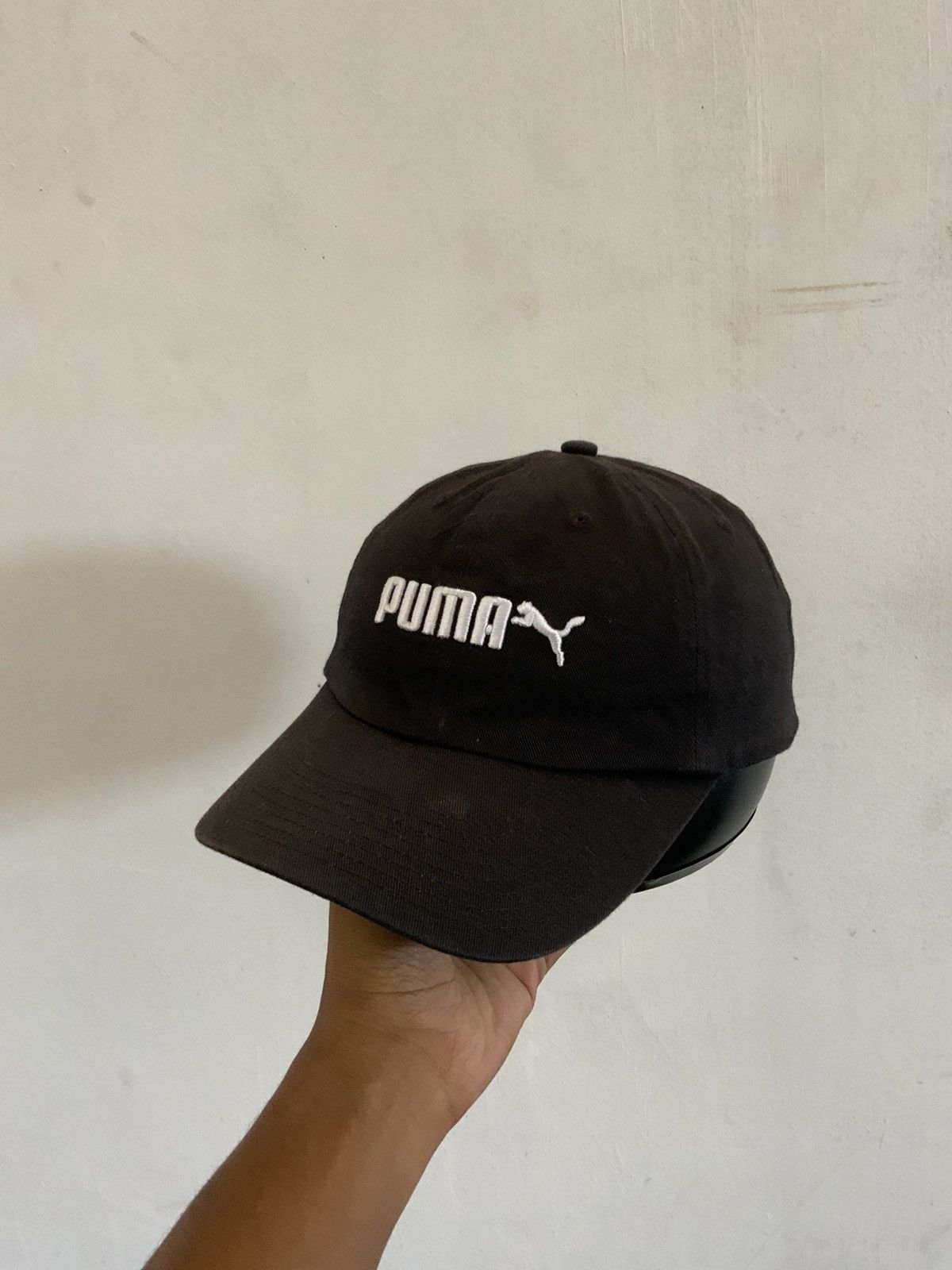 Puma Puma Spellout Embroidery Black Hat Size ONE SIZE - 1 Thumbnail