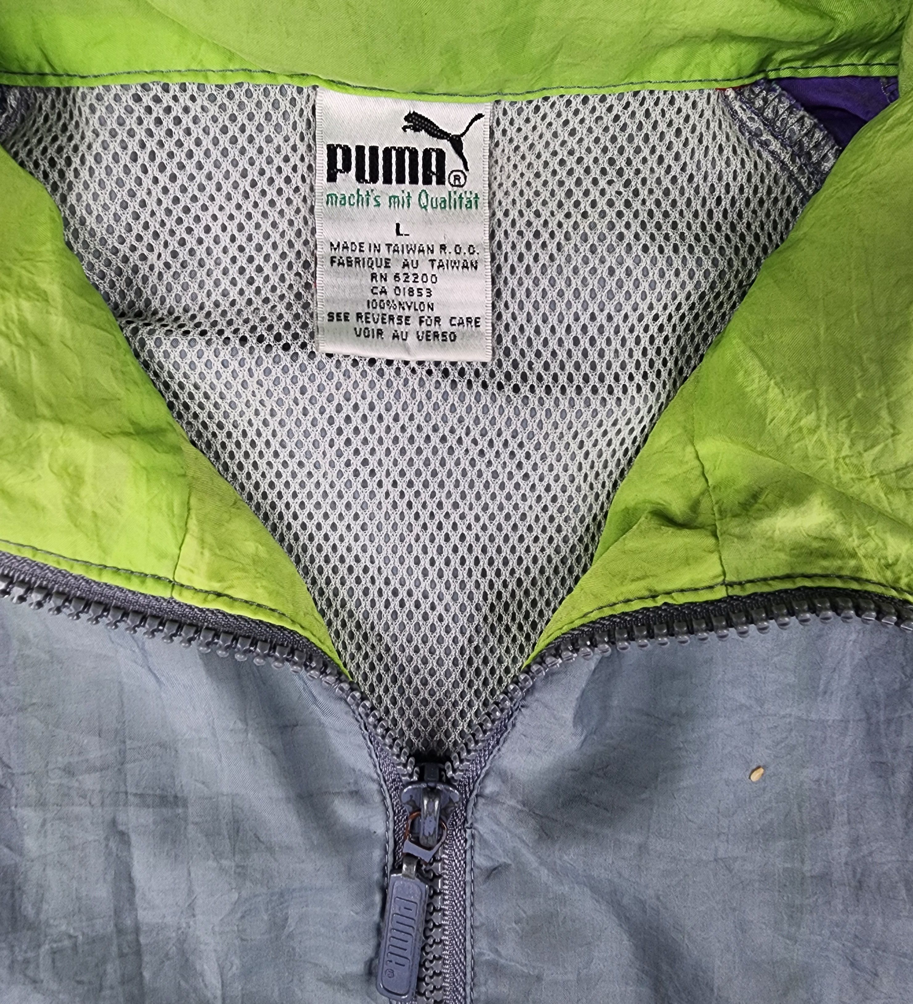 Puma Vintage PUMA 1/2 zipper windbreaker hoodied jacket Size US S / EU 44-46 / 1 - 6 Thumbnail