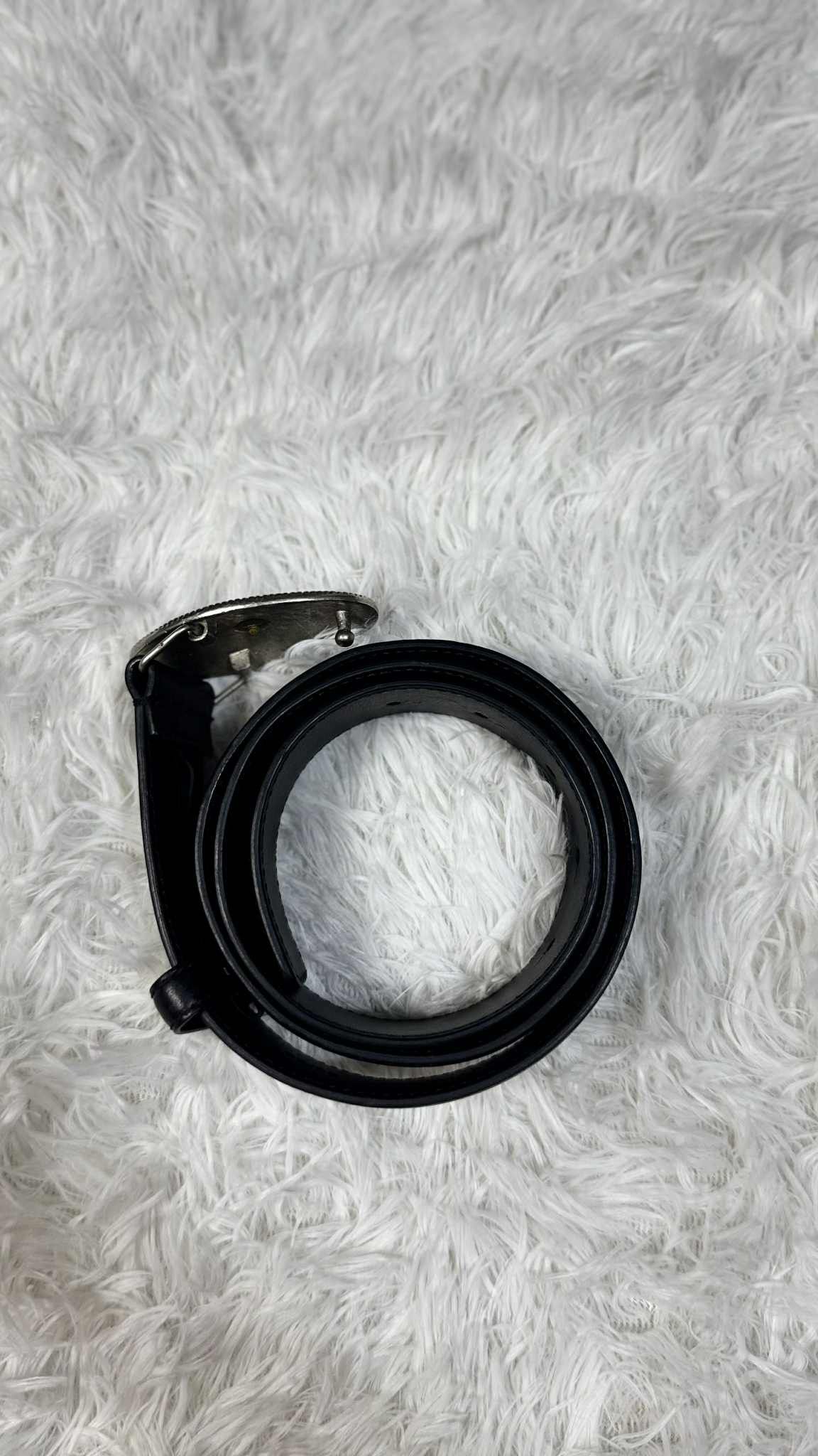 Versace Gianni Versace Vintage Black Leather Medusa Leather Belt Size 32 - 3 Thumbnail