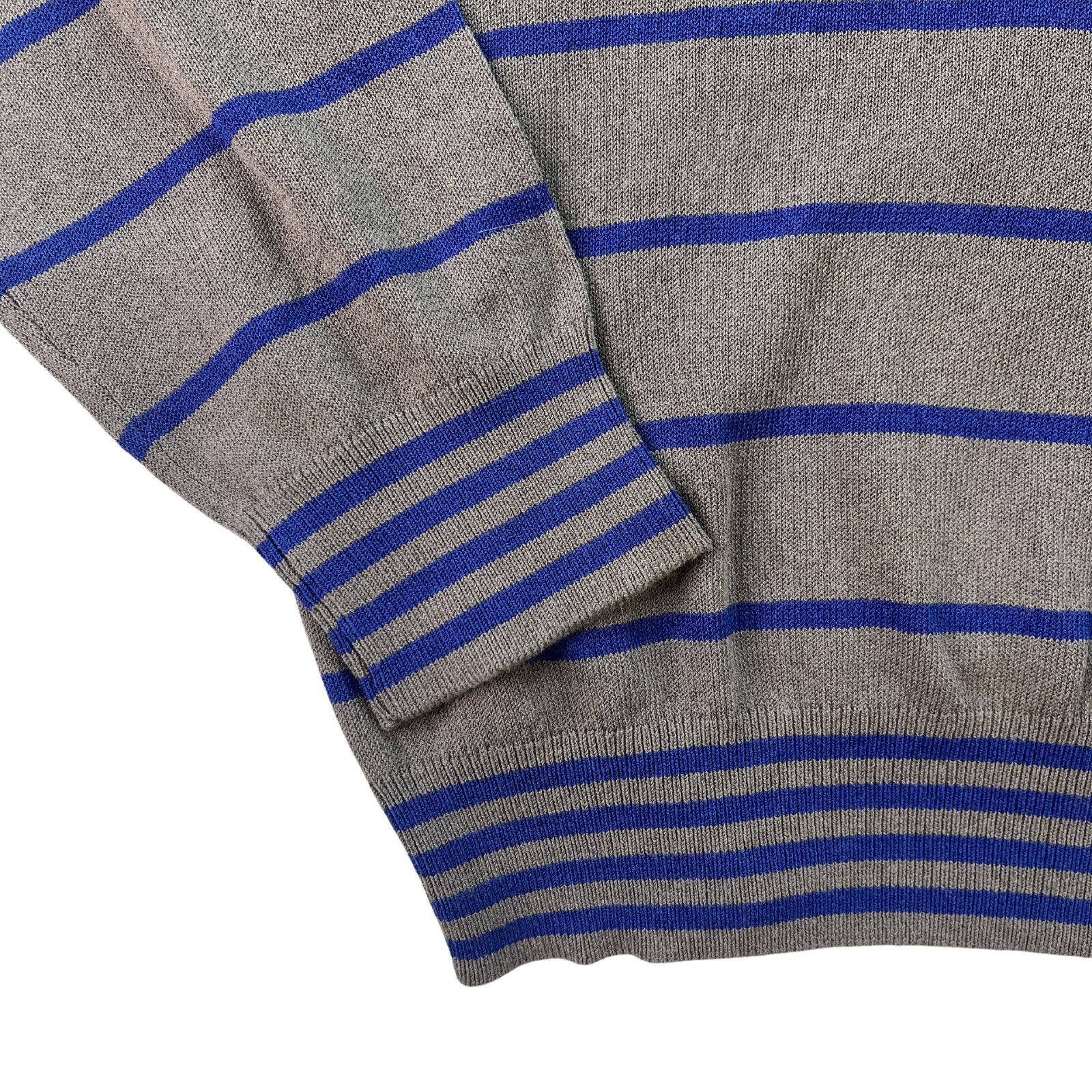 Giorgio Armani SKU2-3 GIORGIO ARMANI Men's Sweater Striped Grey/Blue Small Size US S / EU 44-46 / 1 - 4 Thumbnail