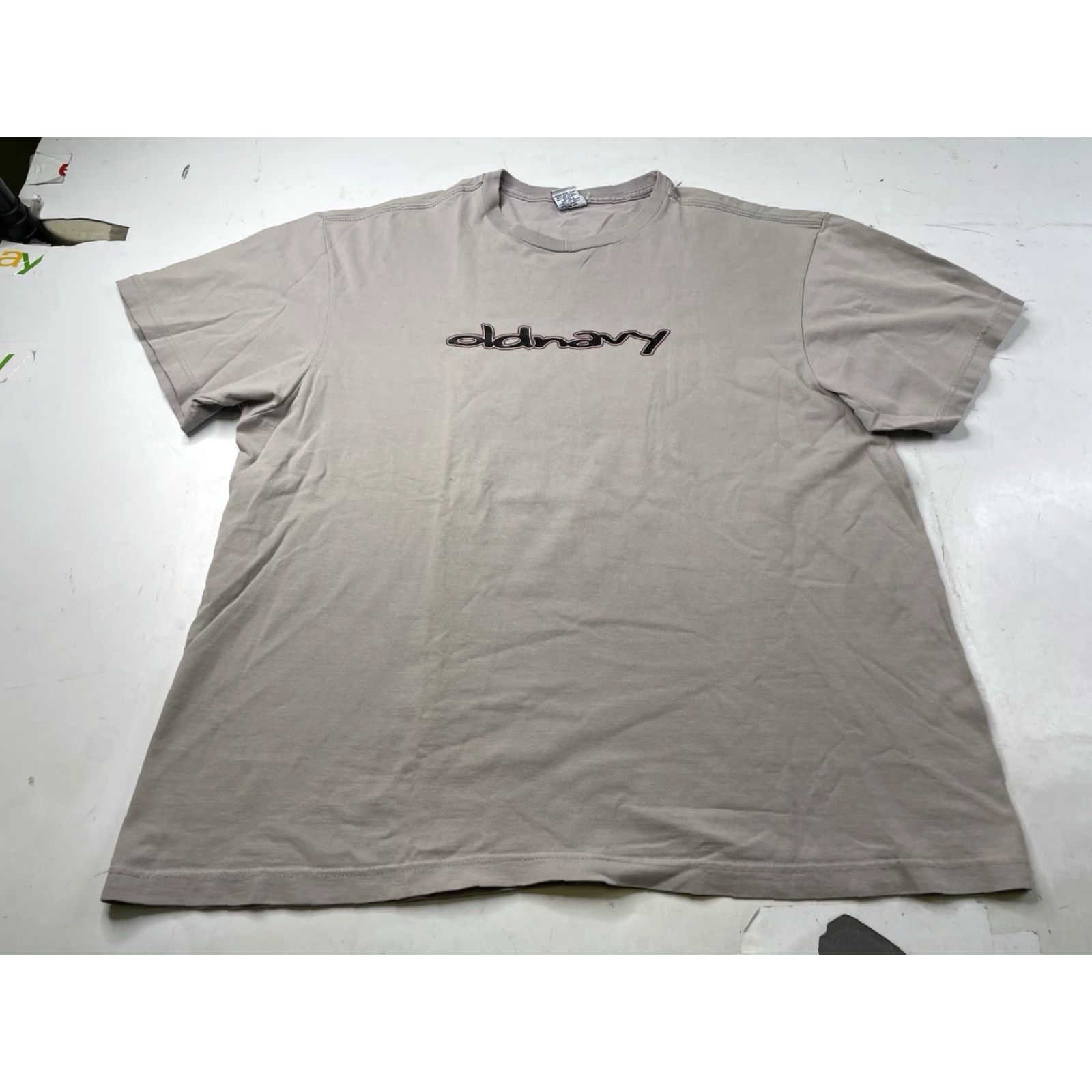 Old Navy VINTAGE Old Navy Shirt Mens XL Cotton Center Logo Spell-Out Y2K 90s Skater Gray Mens Size US XL / EU 56 / 4 - 2 Thumbnail