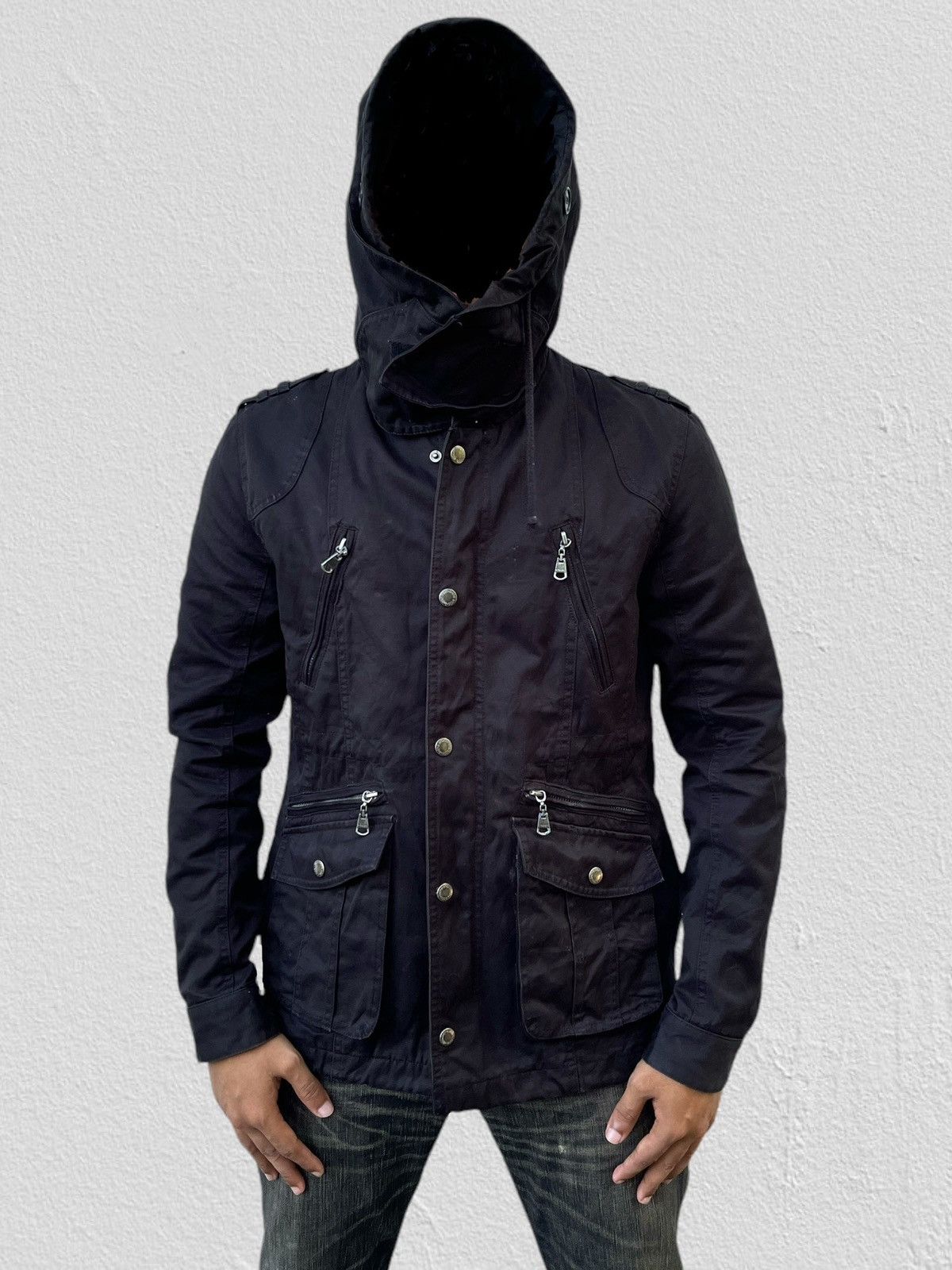 In The Attic × Japanese Brand × Le Grande Bleu (L.G.B.) 🔥Vintage In The Attic Black Survives Parka Jacket LGB Style Size US L / EU 52-54 / 3 - 2 Thumbnail