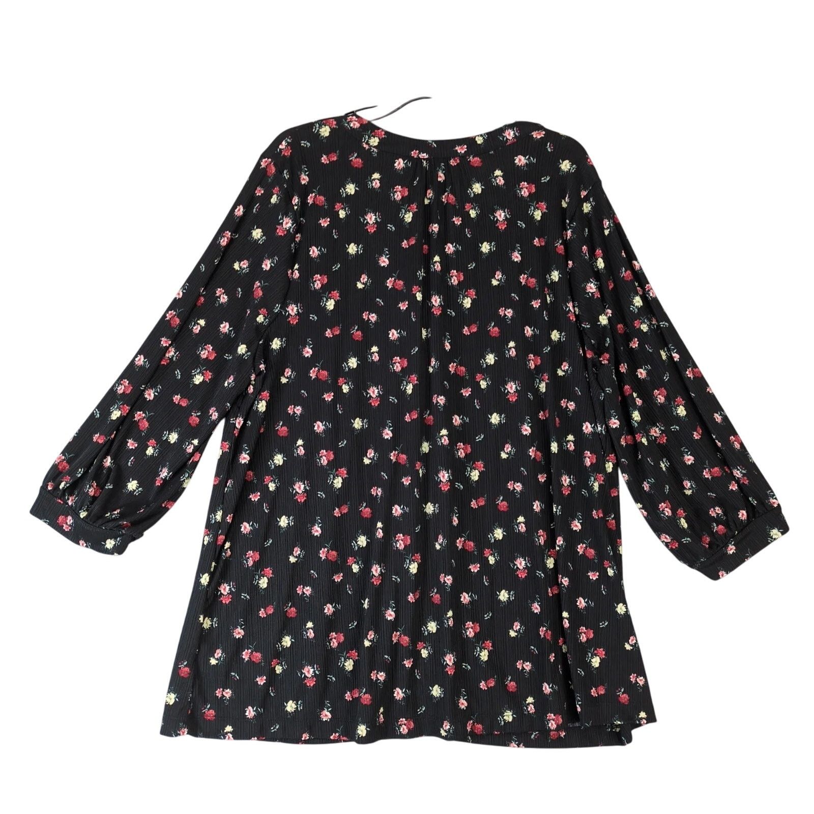 Other NWT Lane Bryant Black Floral Button Up Shirt Women's 26/28 Size 3XL / US 20-22 - 3 Thumbnail