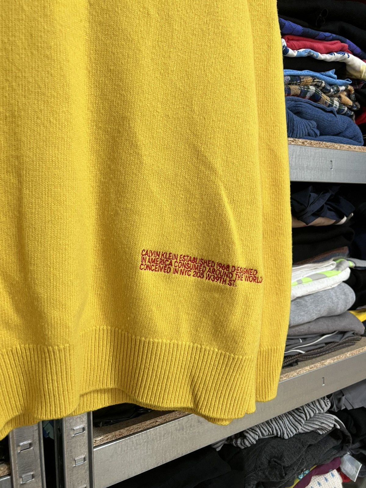 Calvin Klein 205W39NYC Raf Simons x Calvin Klein 205W39NYC V-Neck Wool Sweater Sz M Size US M / EU 48-50 / 2 - 2 Thumbnail