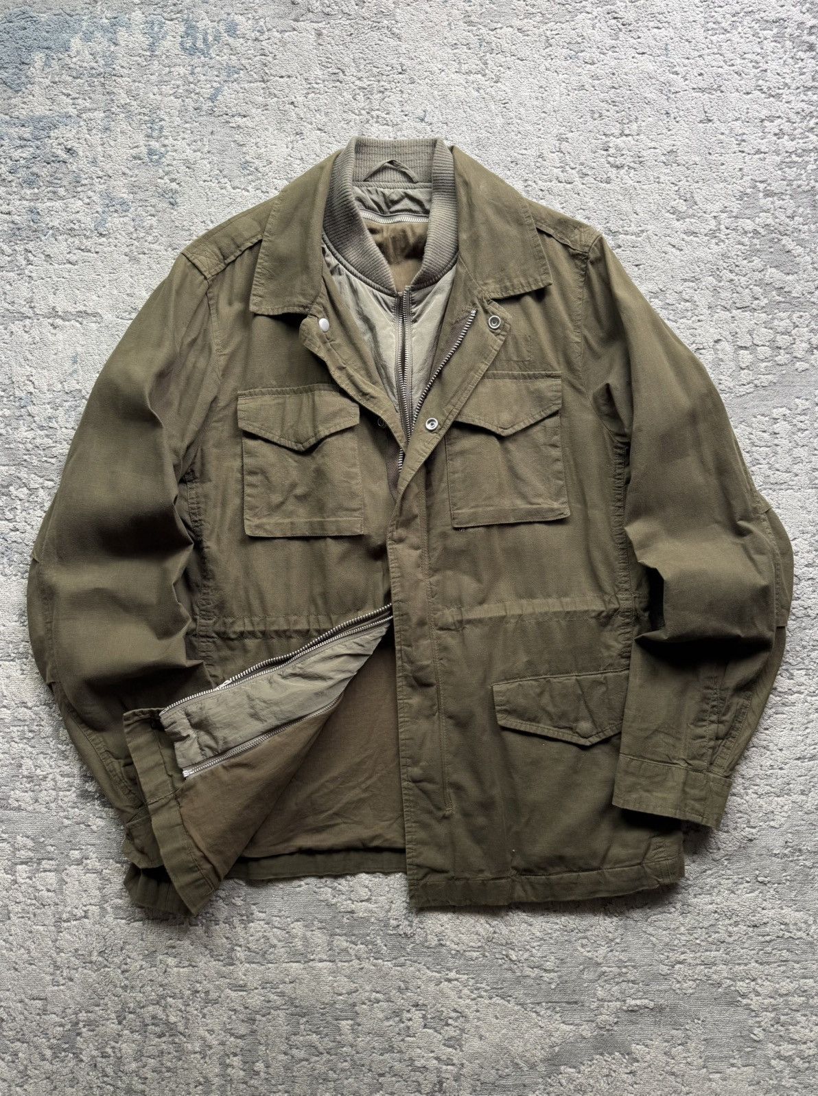 Allsaints AllSaints Halley Stevensons Olive Waxed Military Jacket L Size US L / EU 52-54 / 3 - 1 Thumbnail