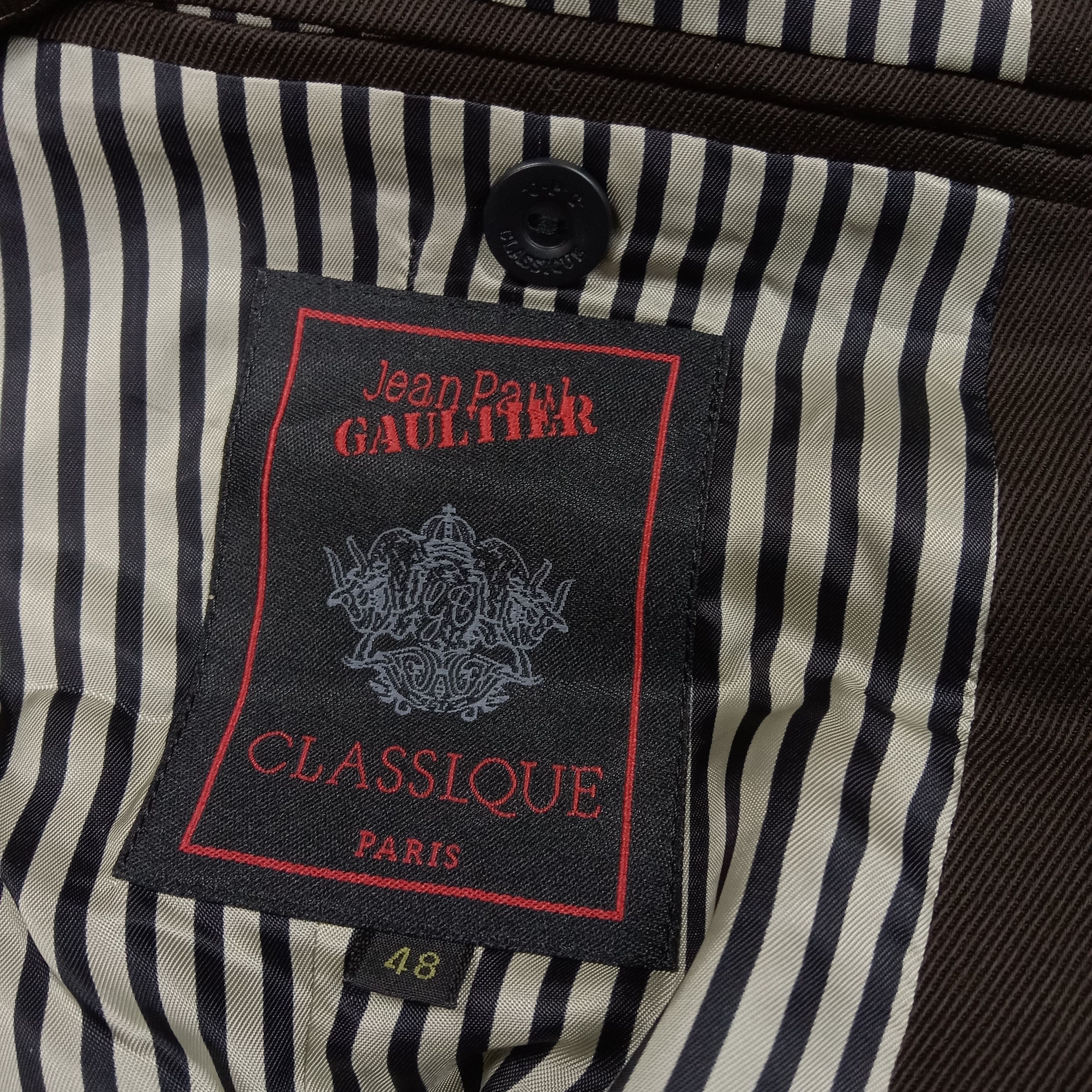 Jean Paul Gaultier × Vintage Jean Paul Gaultier Formal Office Working Style Blazer Size 40R - 8 Thumbnail