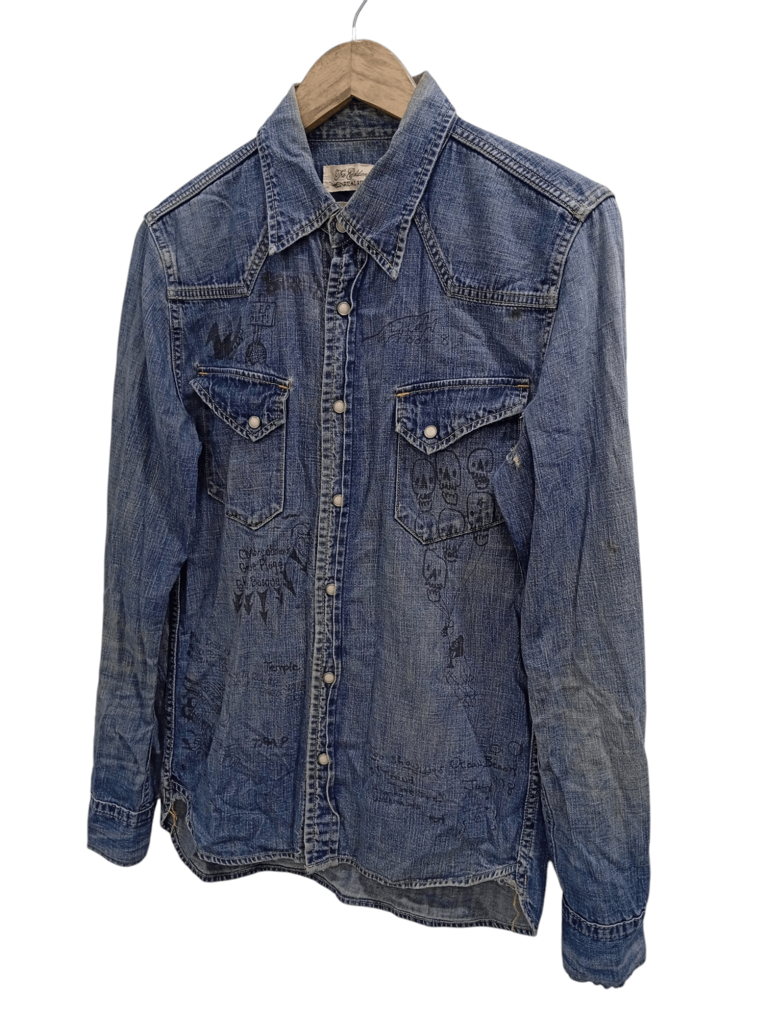 Japanese Brand × Remi Relief 🔥🔥Remi Relief Artwork Denim Chambray Shirt Size US M / EU 48-50 / 2 - 3 Thumbnail