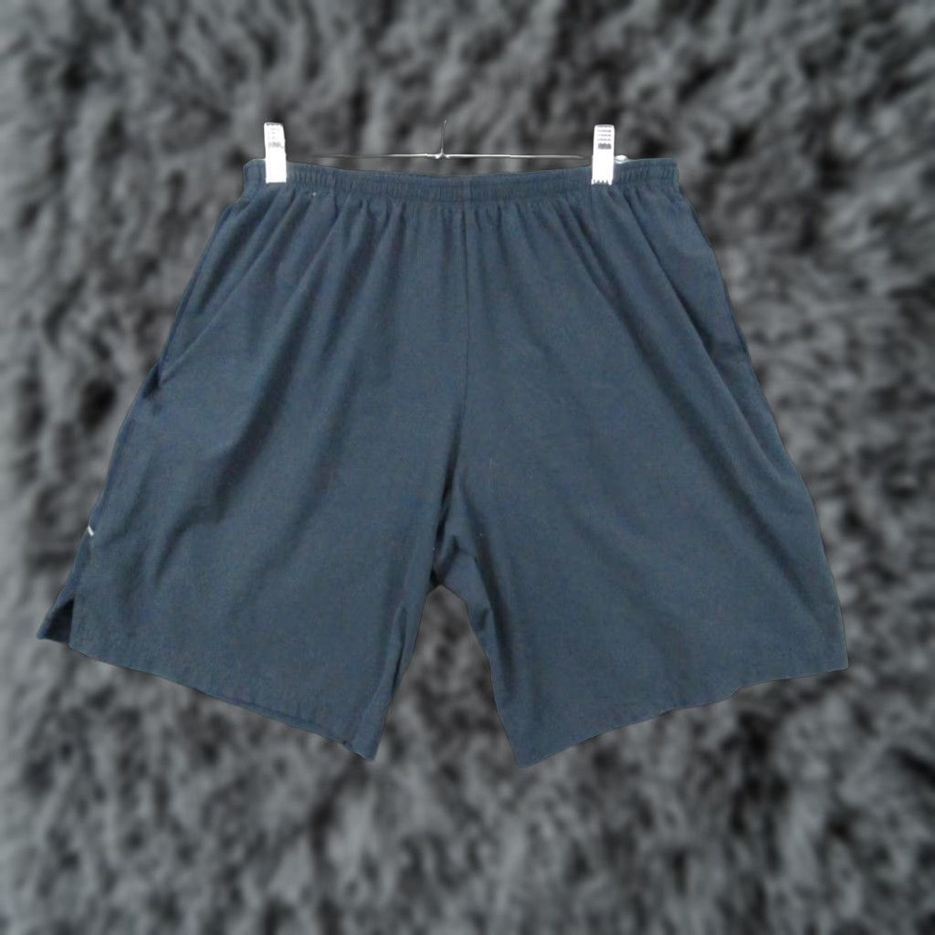 Nike Nike Dri Fit Shorts Large Men Naby Blue Stripe Lined Brief Drawstring Pockets Size US 30 / EU 46 - 1 Thumbnail