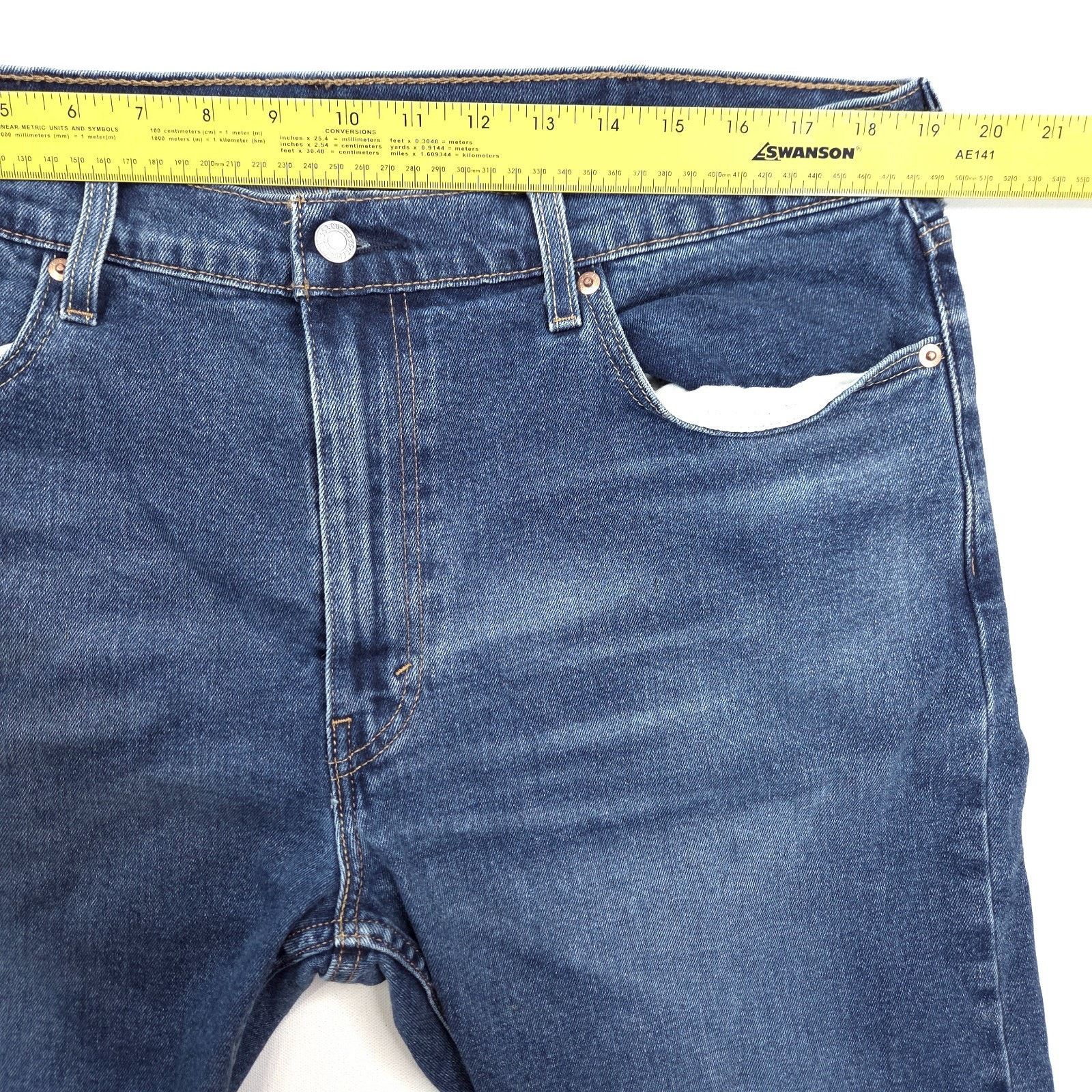 Levi's Levis 512 Jeans Mens 38x30 Blue Denim Slim Taper Fit Size US 38 / EU 54 - 4 Thumbnail