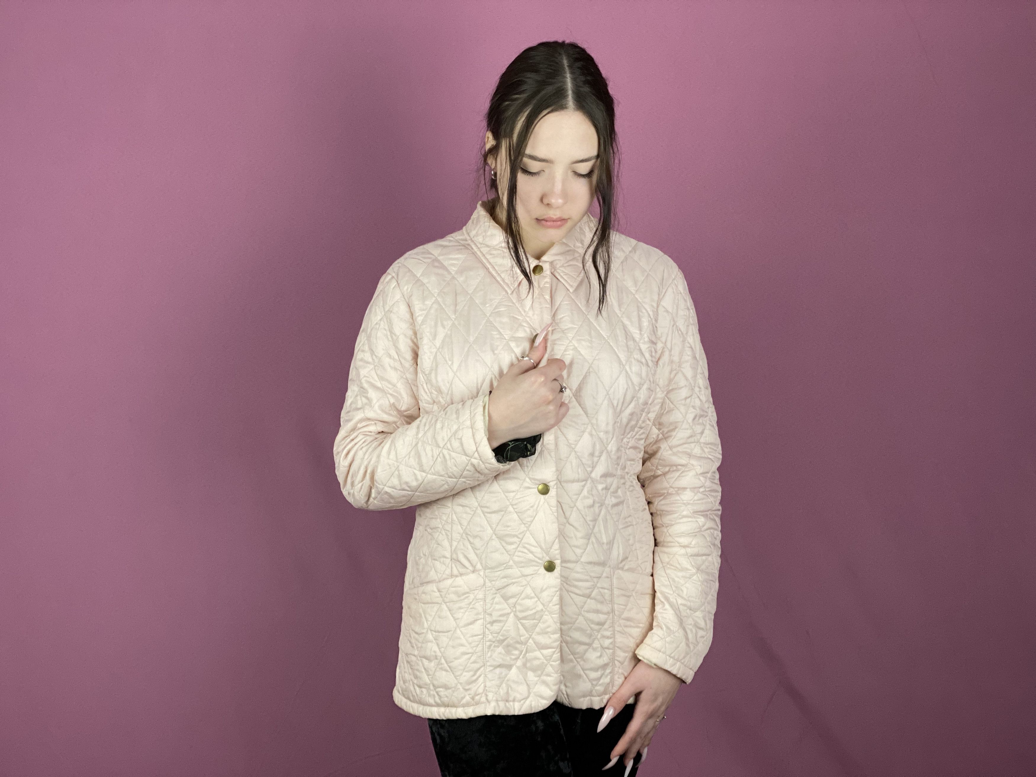 Barbour × Vintage Barbour Vintage Women's Quilted Jacket - L Size L / US 10 / IT 46 - 4 Thumbnail