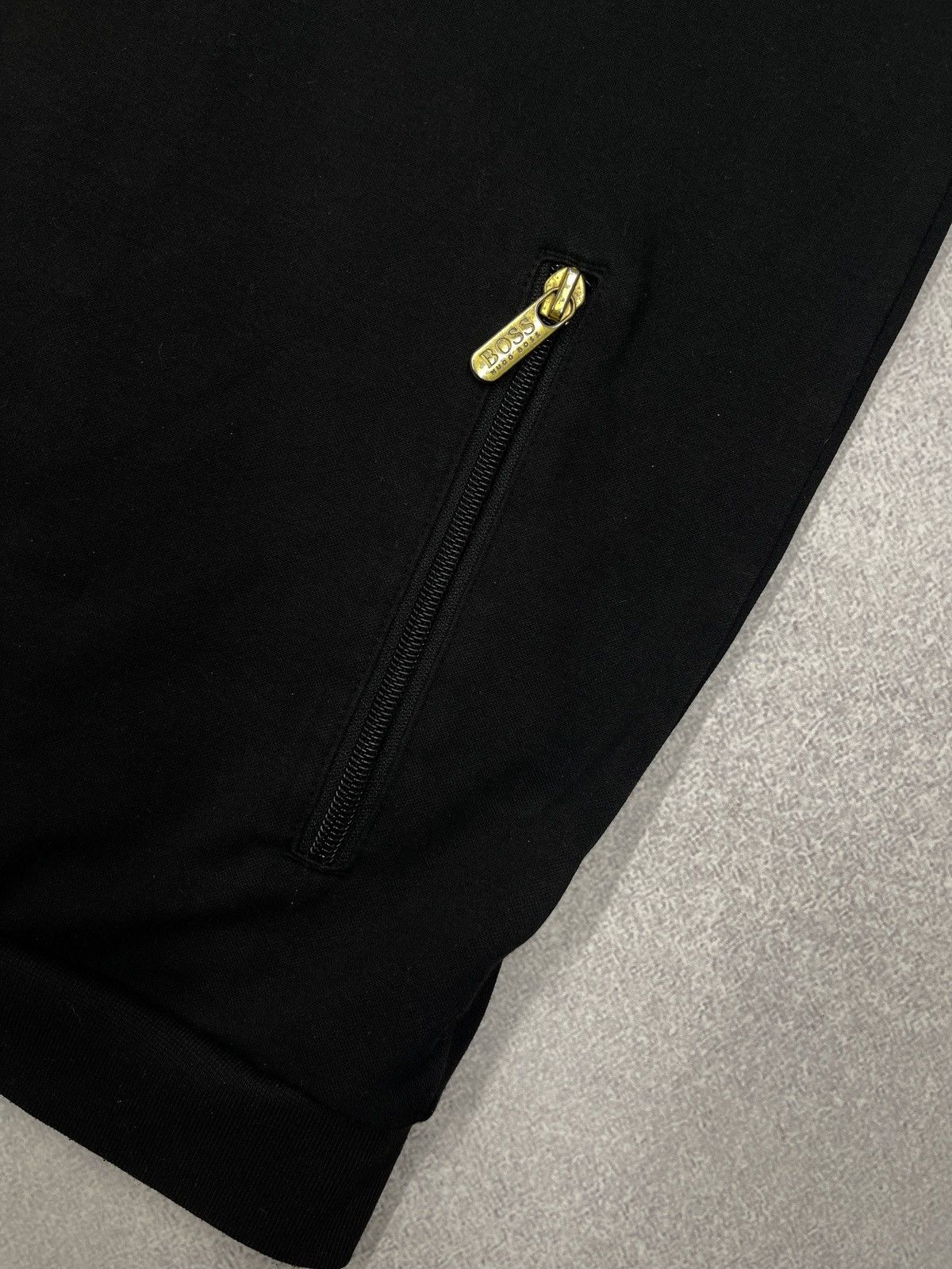 Hugo Boss Mens Hugo Boss Track Jacket Black Gold Size L Size US L / EU 52-54 / 3 - 6 Thumbnail