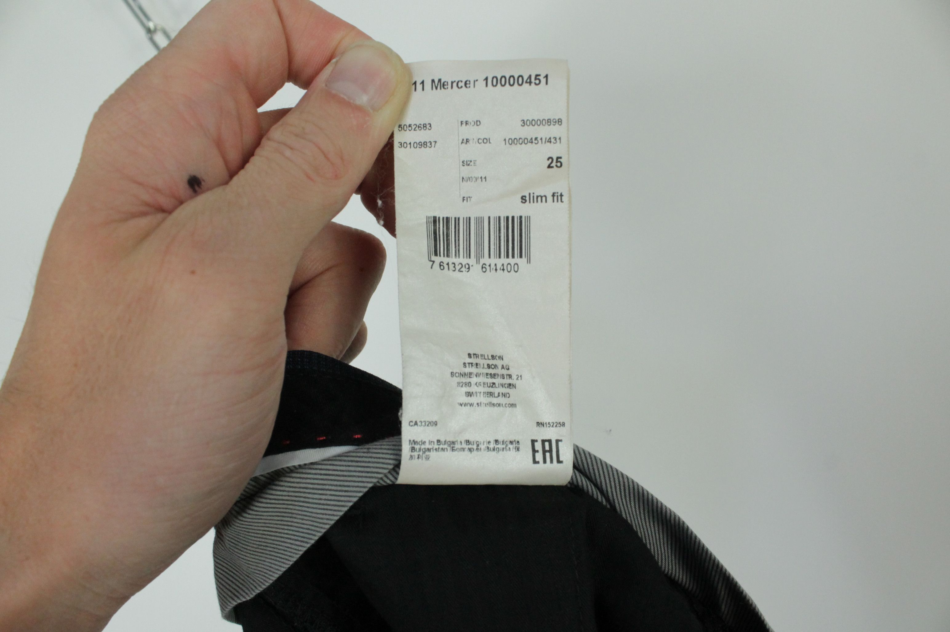 Strellson Strellson Allen/Mercer Slim Fit Blue Wool Formal Men's Suit Size 40R - 19 Thumbnail