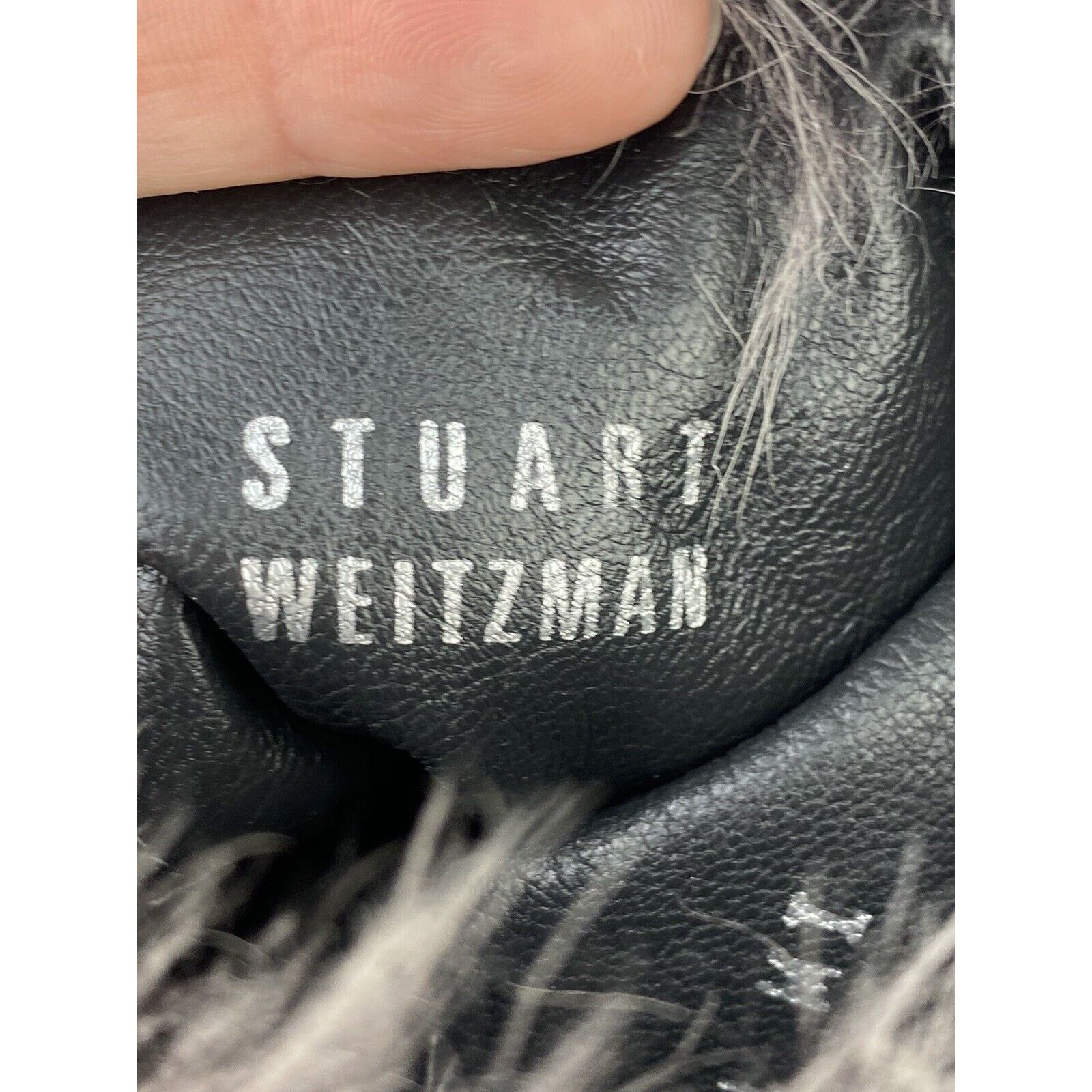 Stuart Weitzman Stuart Weitzman Yetala Suede Fur Heel Platform Boots Black Size US 8.5 / IT 38.5 - 13 Thumbnail