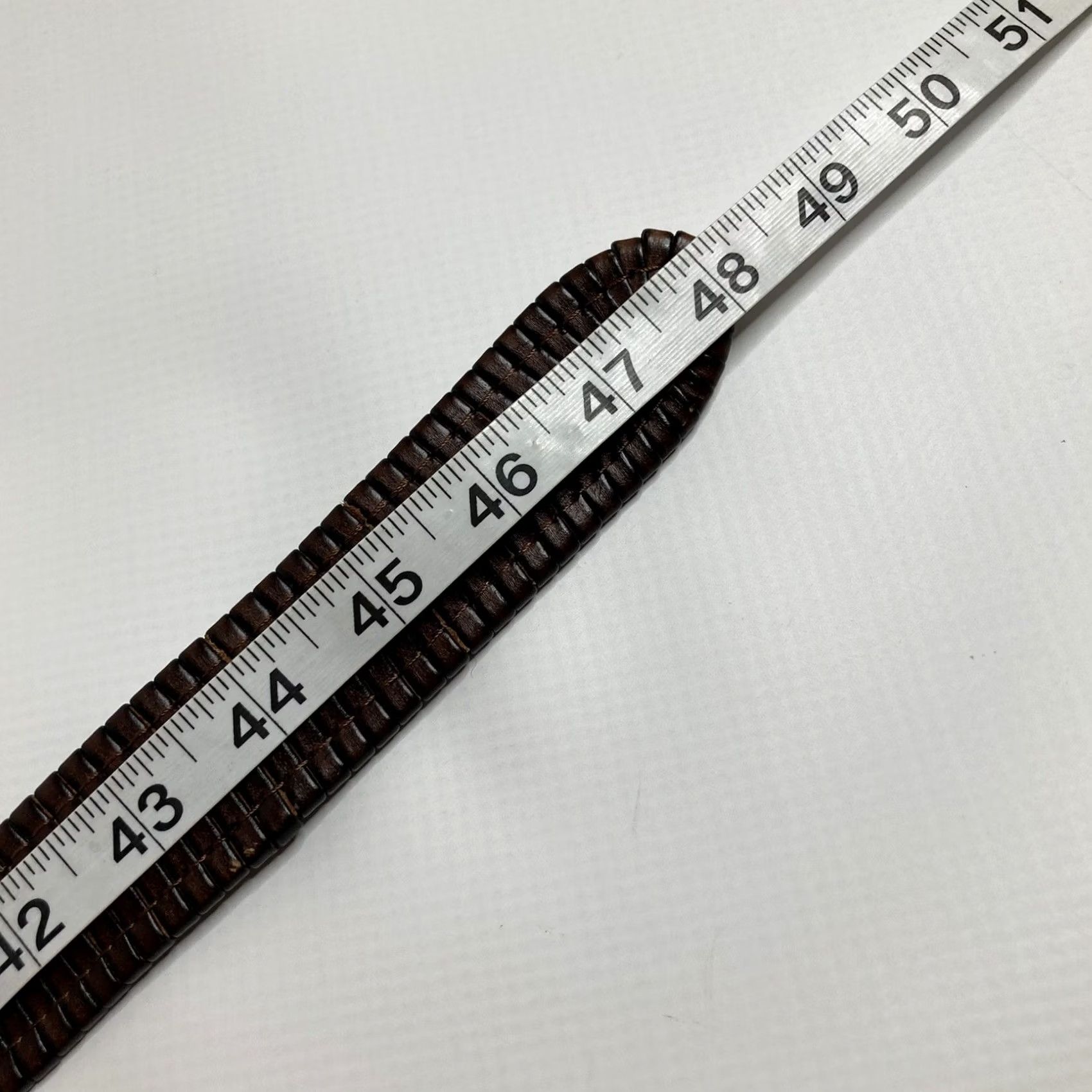 Vintage Donald J. Trump Belt, Size 44, Brown Leather Woven Belt, Signature Collection, Men, Braided, Dress Belt Size 44 - 2 Thumbnail