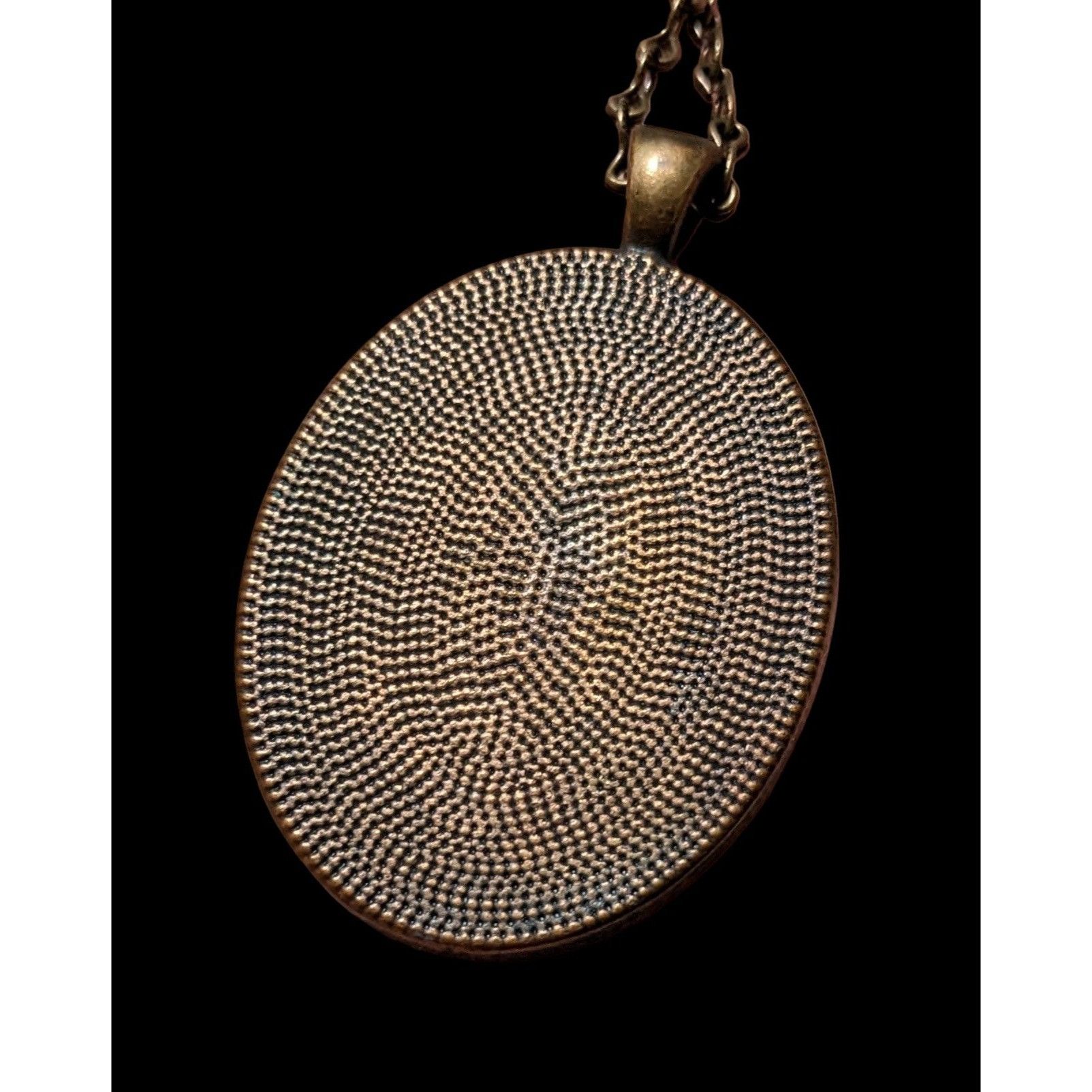 Other Abstract Art Print Oval Pendant Necklace Size ONE SIZE - 3 Thumbnail