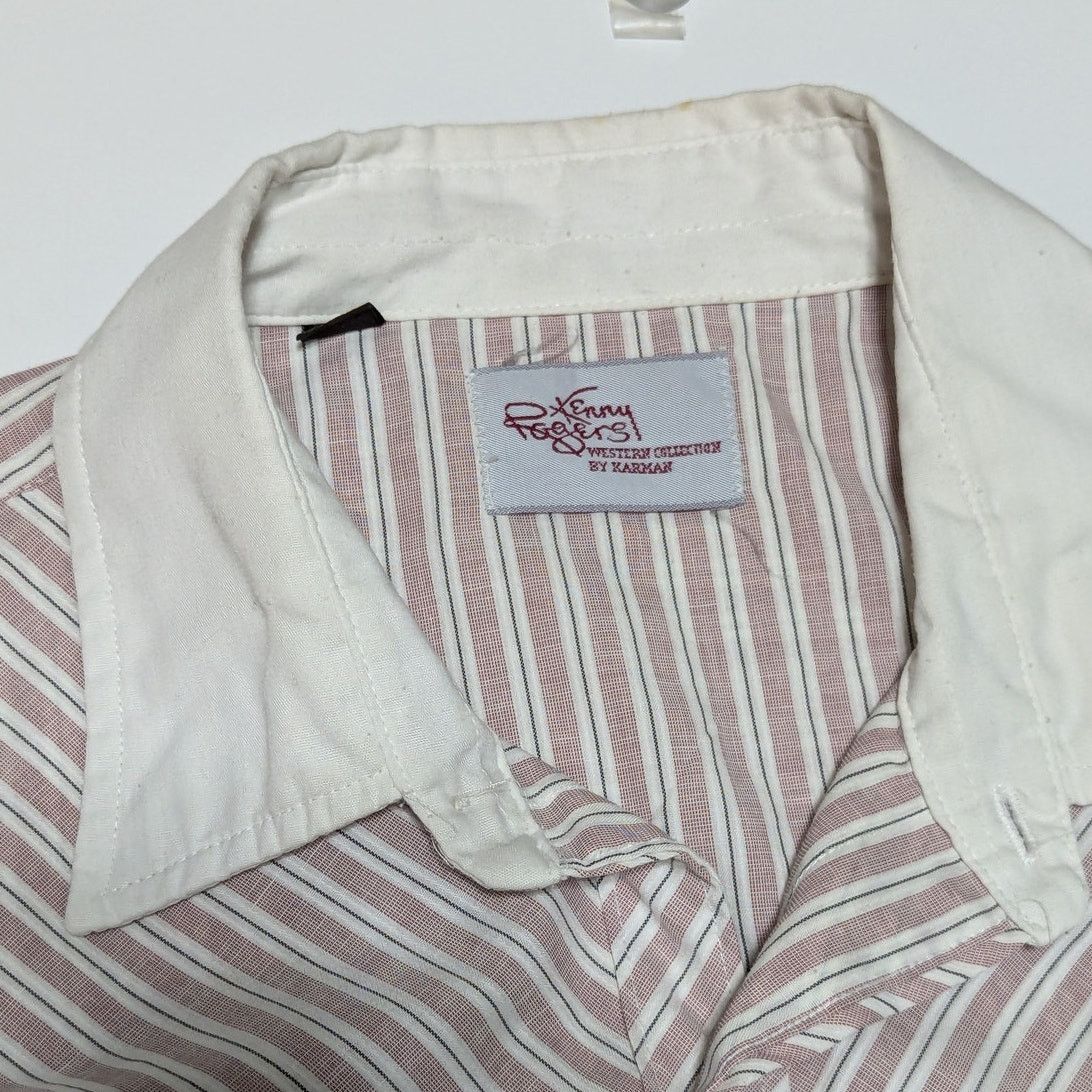 Vintage Vintage Kenny Rogers Western Snap Button Down Shirt Striped Size US XL / EU 56 / 4 - 6 Thumbnail