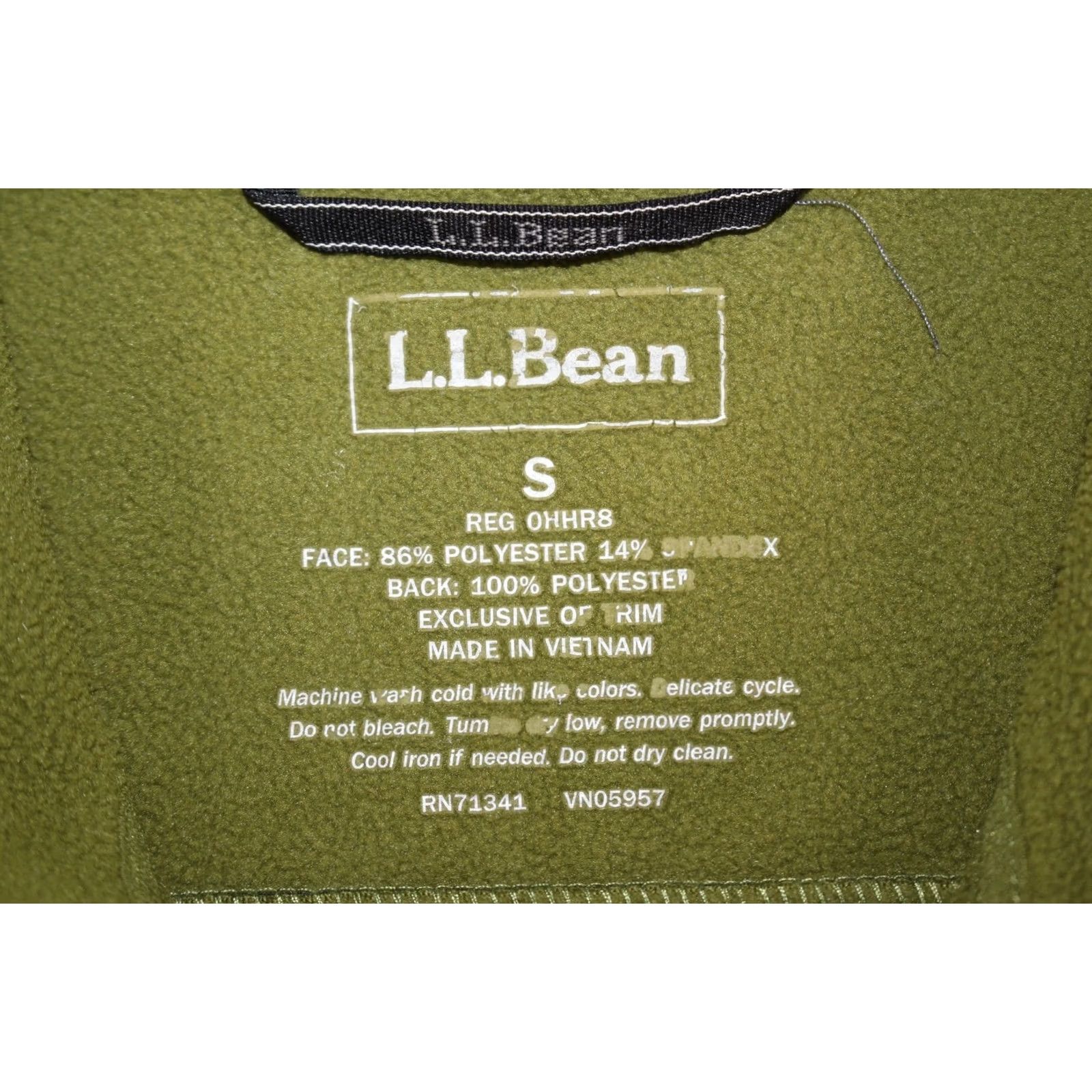 Vintage L.L. Bean Pathfinder Softshell Jacket Men's S Green Two Tone Fleece Lined Hiking Zip Front Size US S / EU 44-46 / 1 - 6 Thumbnail