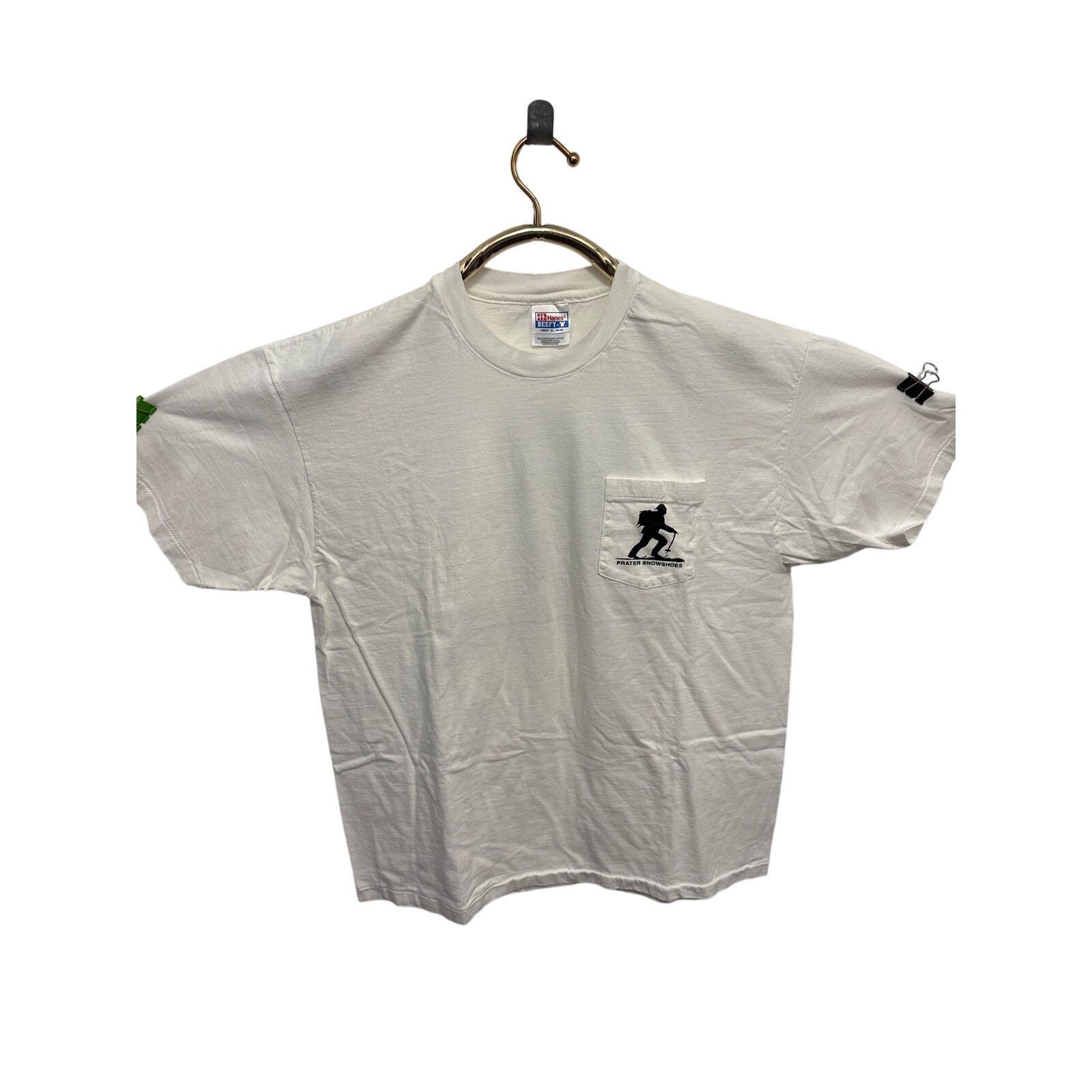 Hanes Vintage 90s Prater Snowshoes Logo T-Shirt Hanes Beefy-T XL Size US XL / EU 56 / 4 - 1 Thumbnail