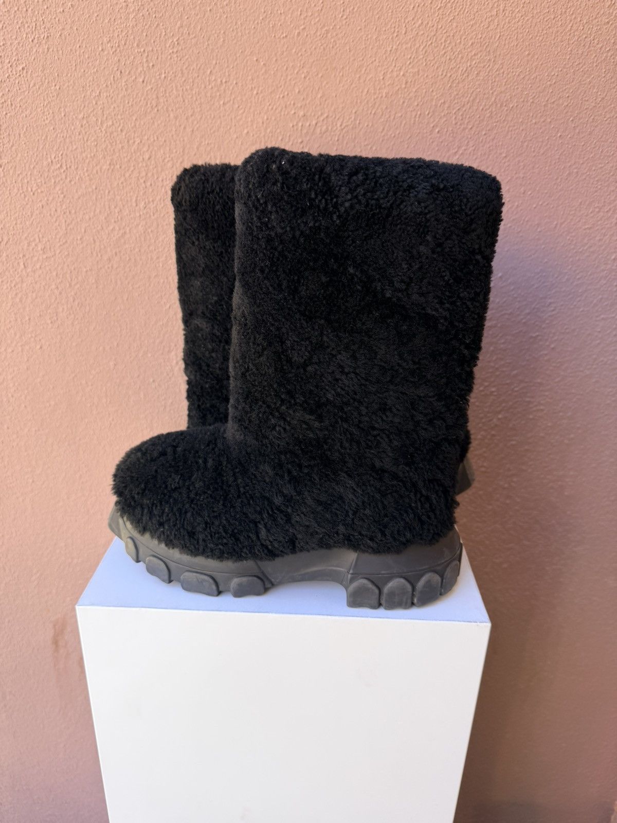 Rick Owens Sherling lunar boots Size US 6.5 / EU 39-40 - 1 Thumbnail