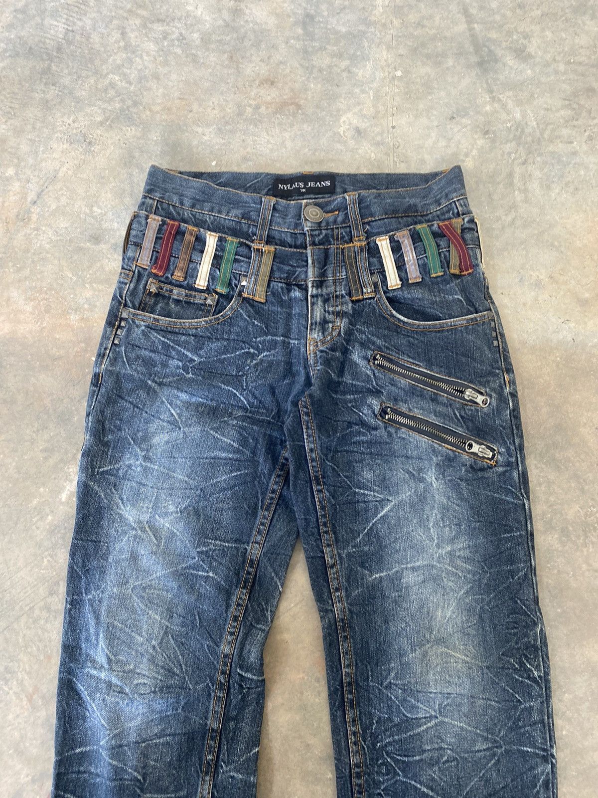 Hysteric Glamour × Japanese Brand × Le Grande Bleu (L.G.B.) Sick☠️ Nylaus Japan Double Waist Jeans Punk Grunge Lgb Size US 29 - 5 Thumbnail