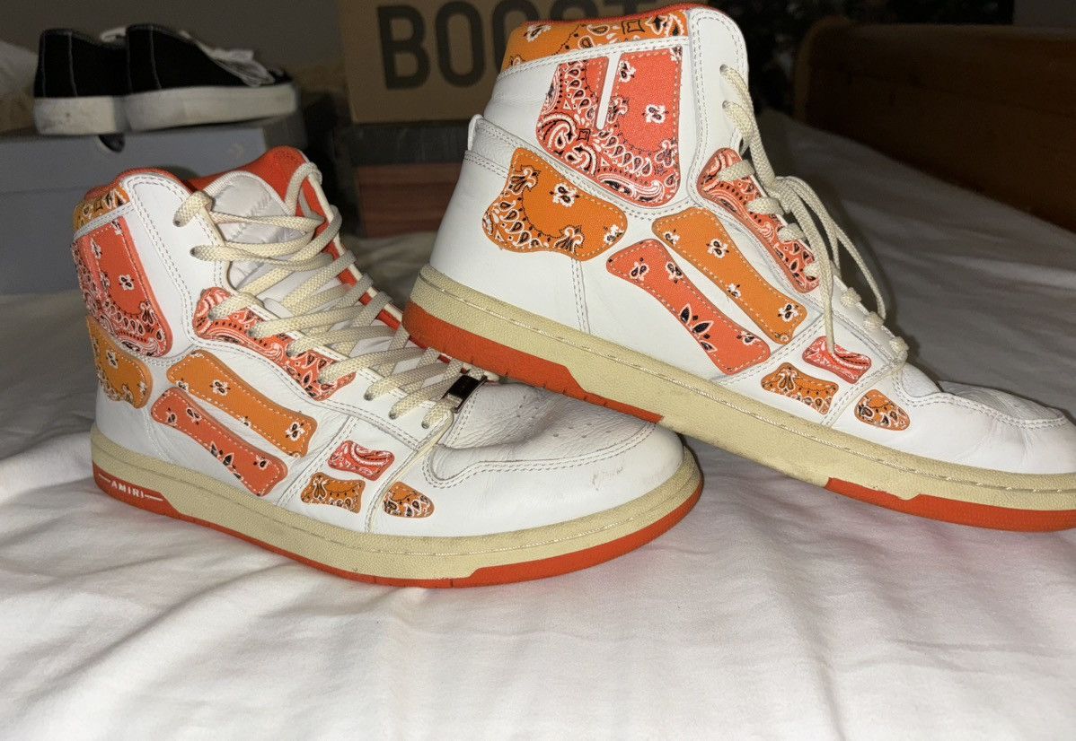 Amiri Orange Amiri Skeleton High Top Size 11 Size US 11 / EU 44 - 7 Thumbnail