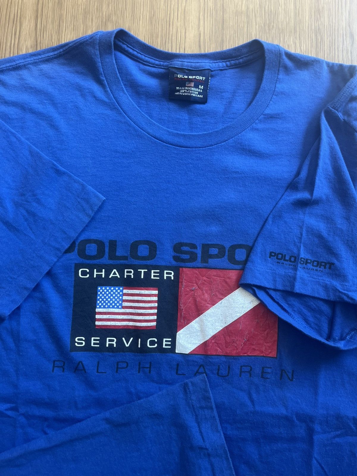 Polo Ralph Lauren Vintage POLO SPORT RALPH LAUREN Charter Service 90’s Tshirt Size US M / EU 48-50 / 2 - 8 Thumbnail