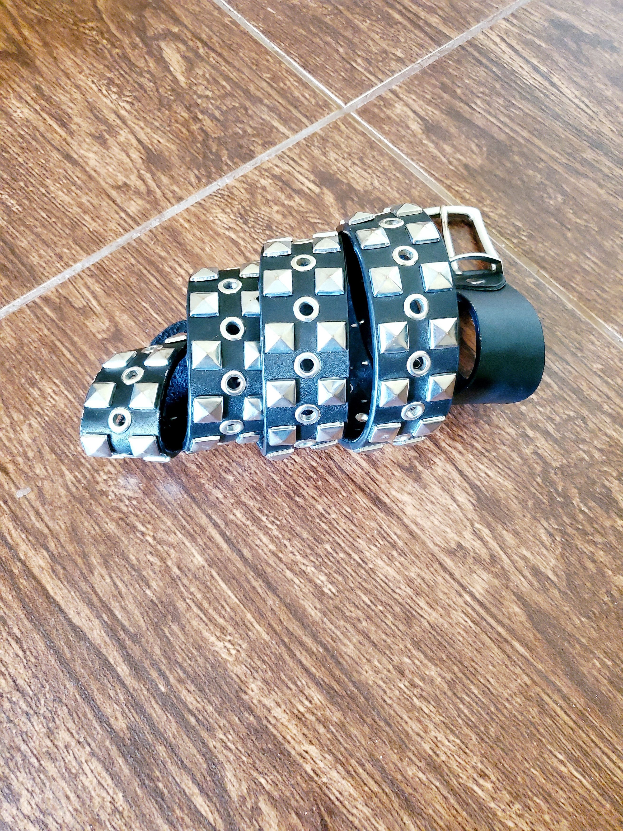 Japanese Brand × Vintage Vintage Pyramid Studded Belt (black) Size ONE SIZE - 1 Thumbnail