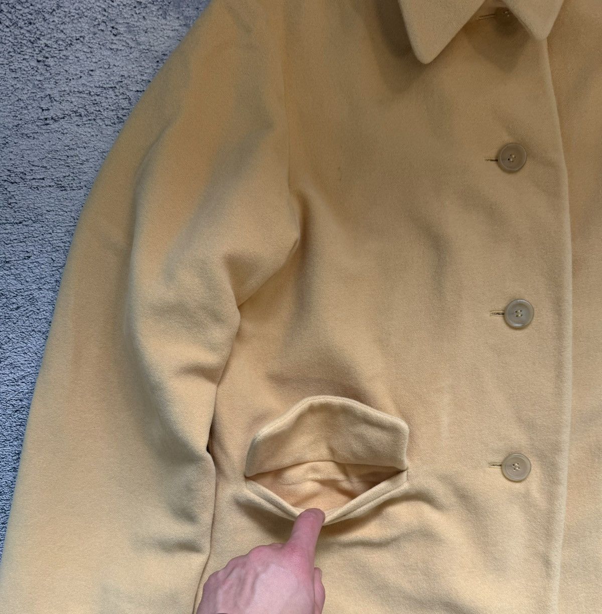Jil Sander Jil Sander Wool Angora Yellow Coat Made in Italy Size 36 /S Size S / US 4 / IT 40 - 6 Thumbnail