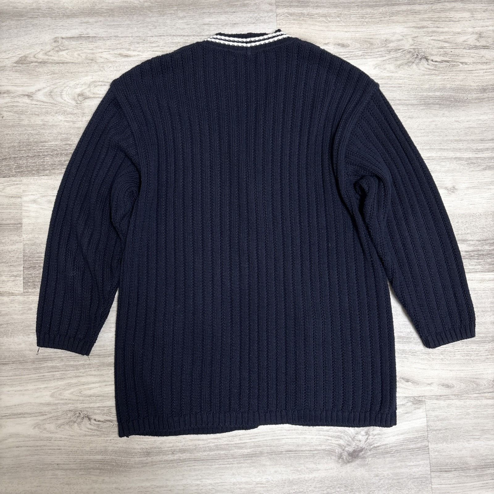 Bogner Bogner Sweater Womens 12 40 Varsity Tennis Cardigan Black Co Size XL / US 12-14 / IT 48-50 - 6 Thumbnail